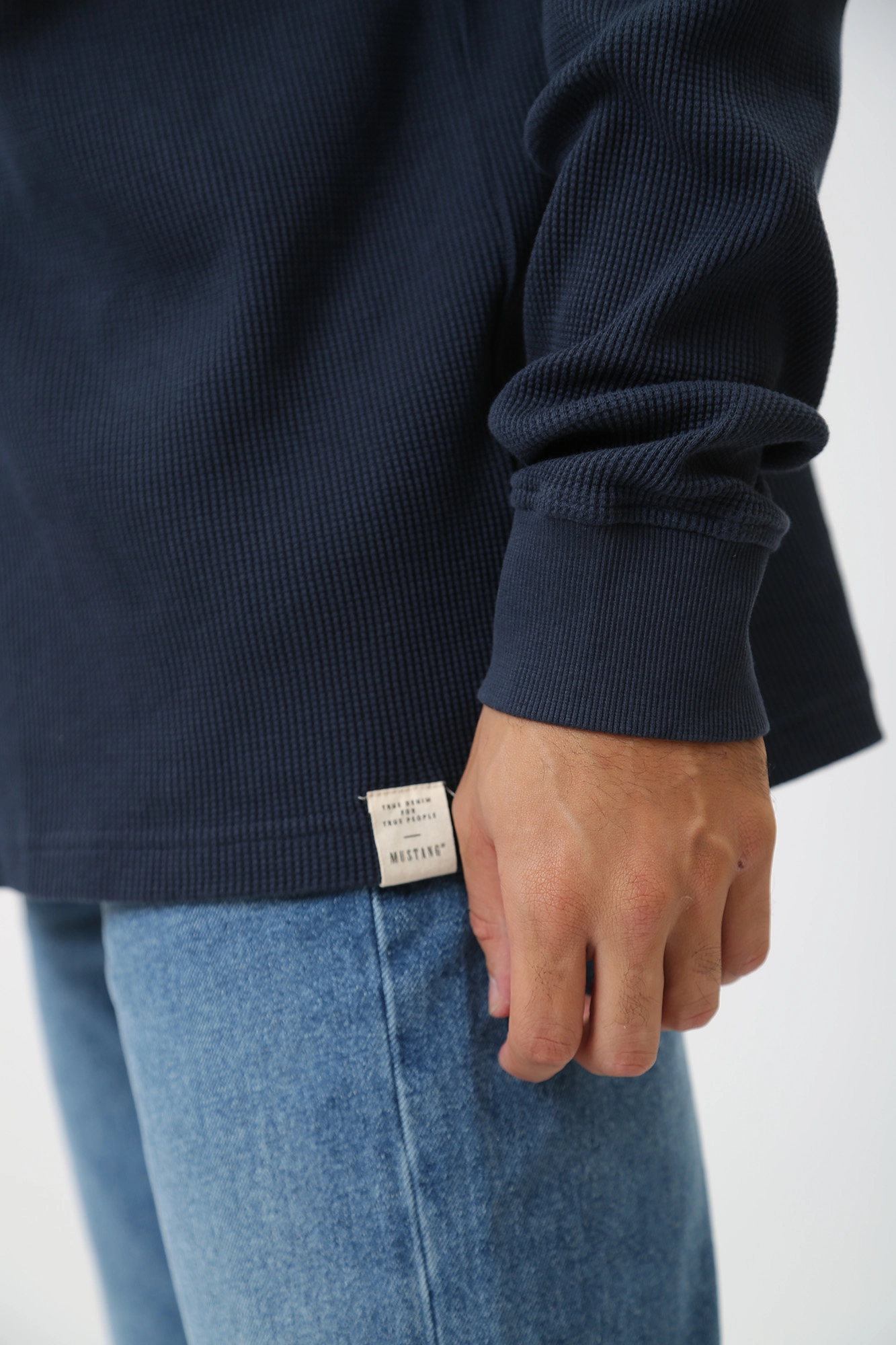 1014109 Рубашка с длинным рукавом Mustang Синий