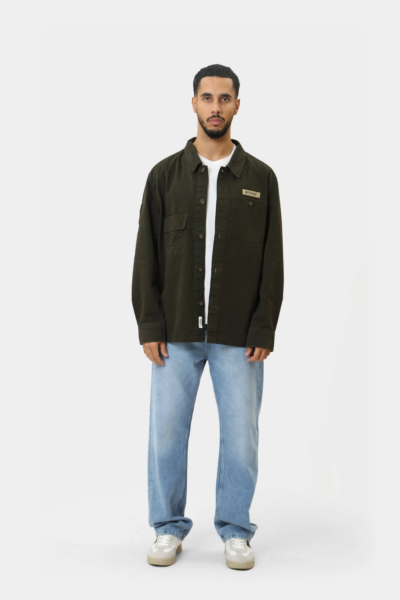 1015623 Рубашка Mustang Зеленый