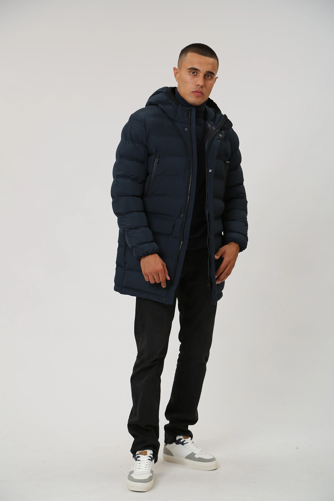 M3628LT2961F1 Пуховик удлиненный Geox Синий