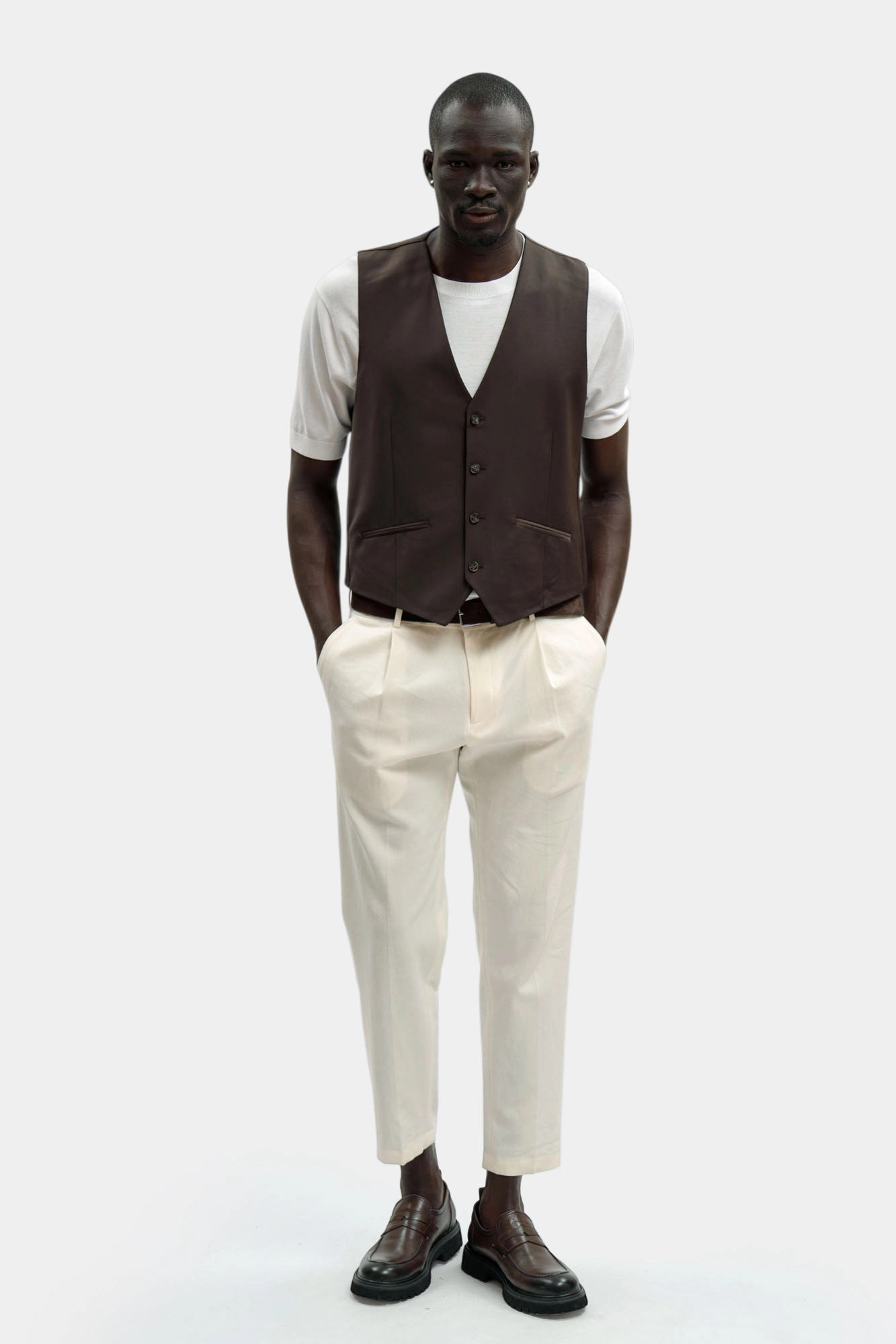 561035_355010 Жилет классический Karl Lagerfeld Коричневый