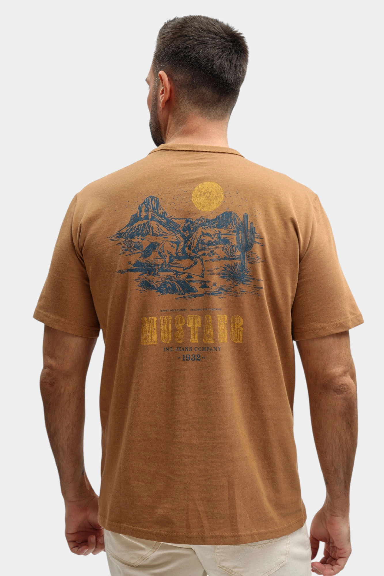 1017389 Футболка Mustang Коричневый