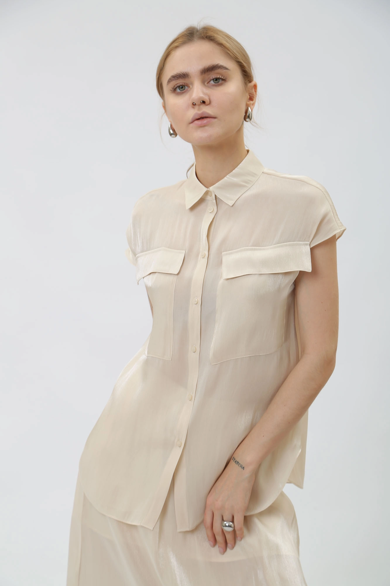 3DYC19_YNUUZ блузка armani exchange 