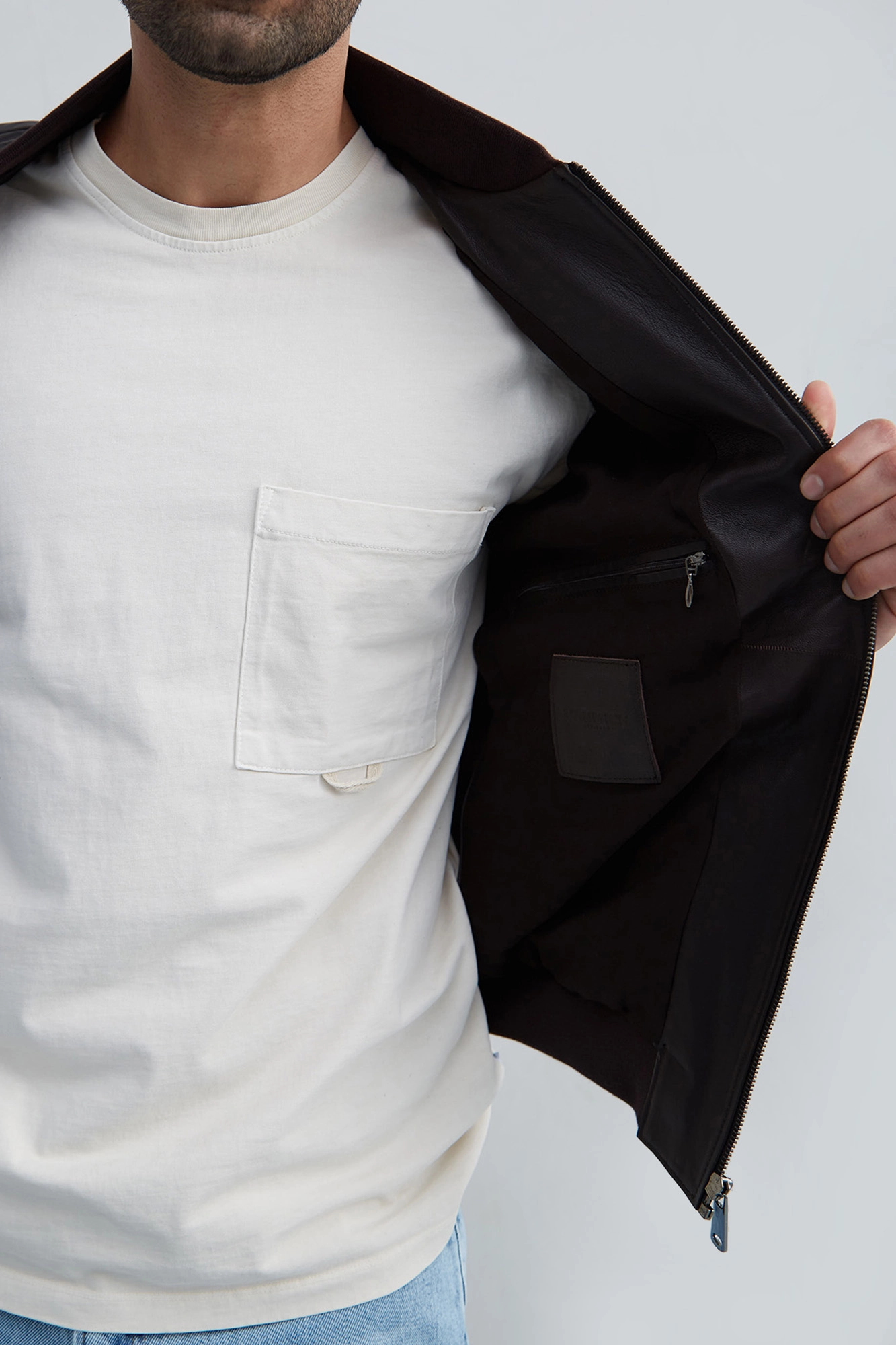 VM-231-003 Куртка кожаная Van Mich Коричневый