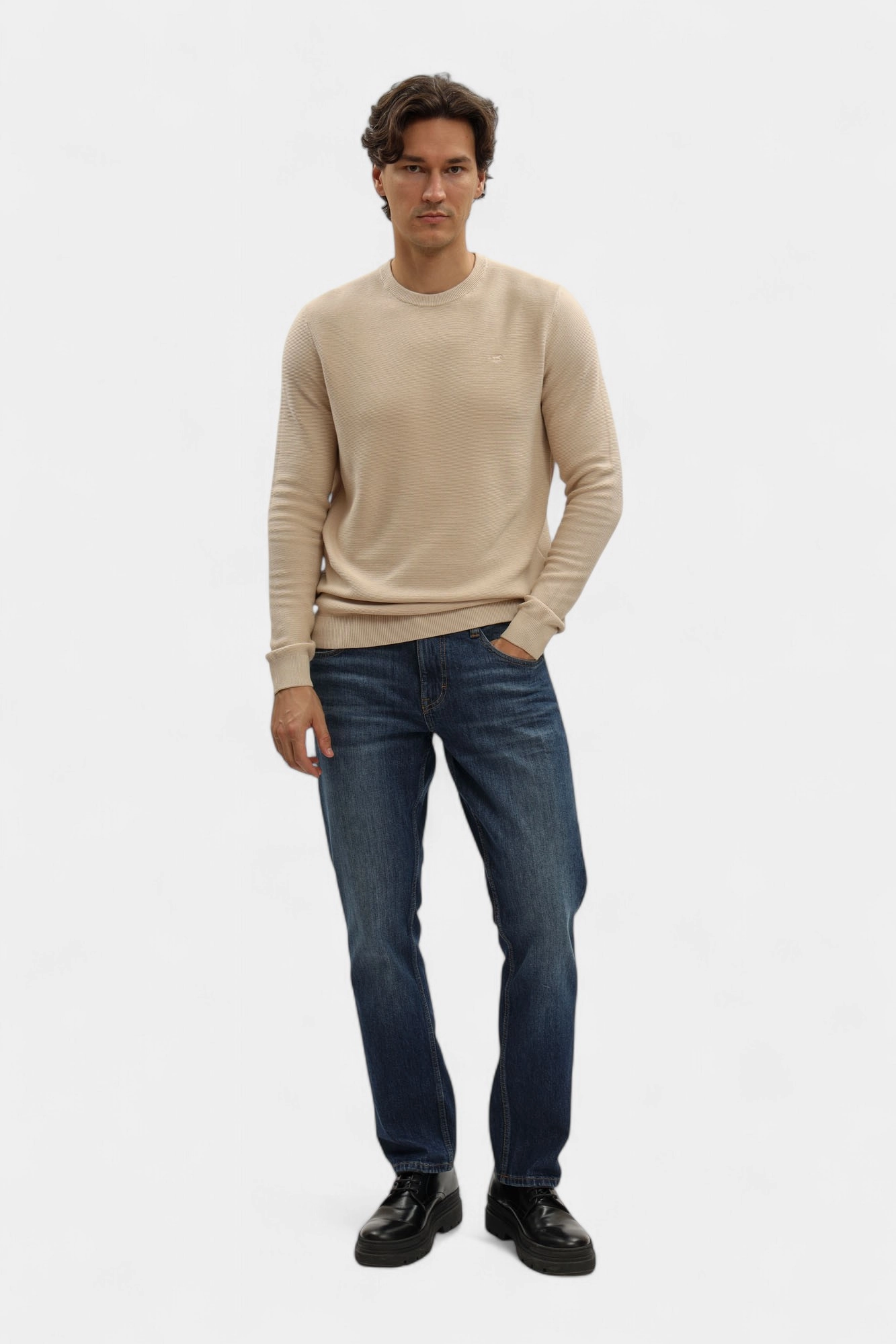 1016844 Джемпер Mustang Бежевый