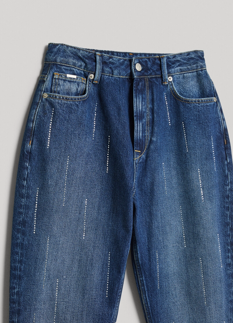 PL204601 джинсы tapered jeans uhw sparkle  pepe jeans 