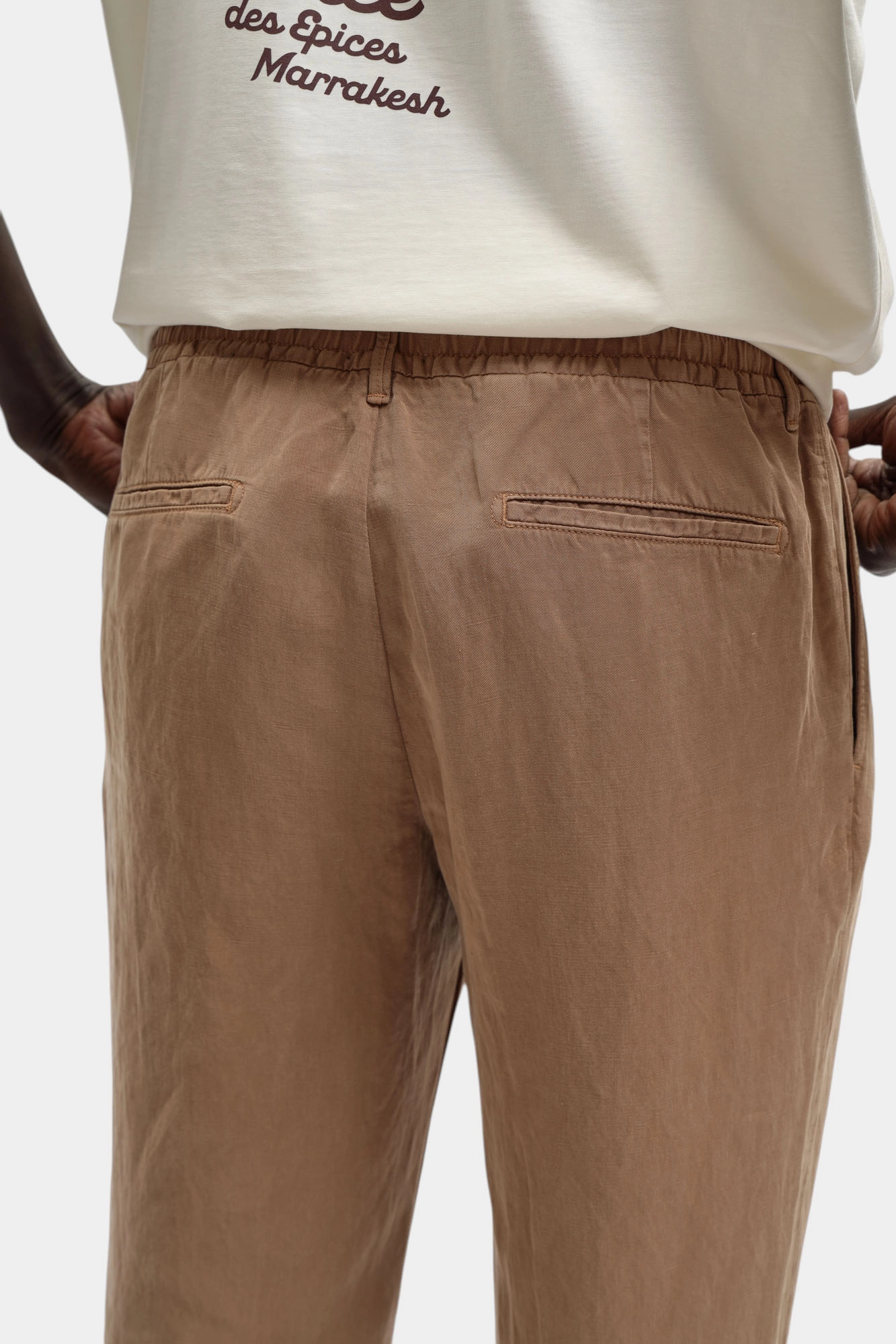 30102699_10015385 Брюки льняные чиносы Strellson Бежевый