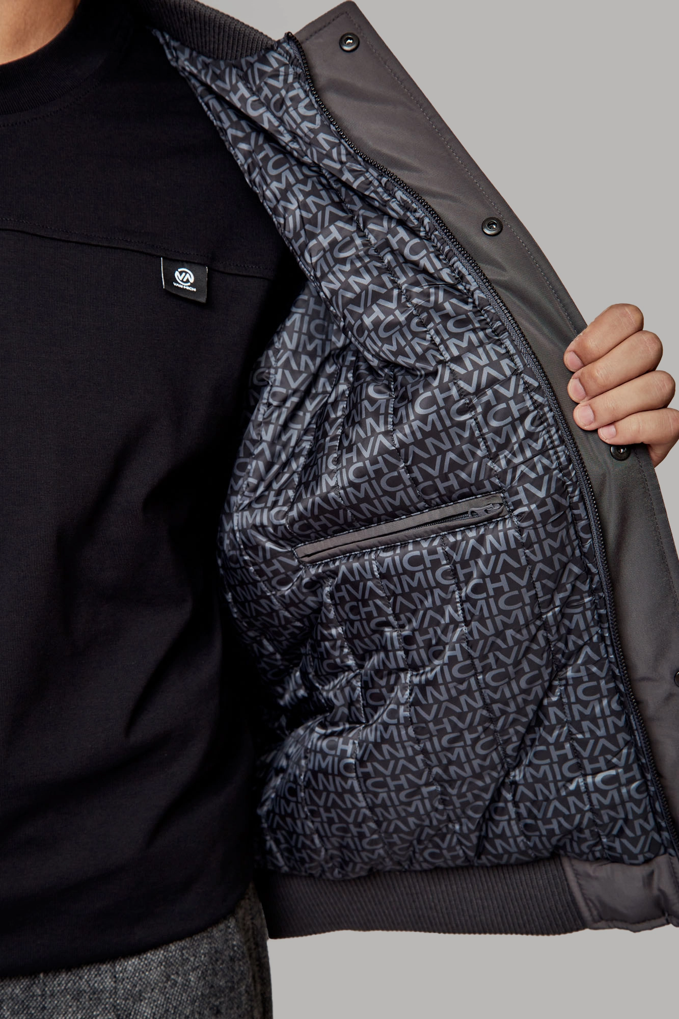 VM-CRI-52-328 Бомбер Van Mich Серый