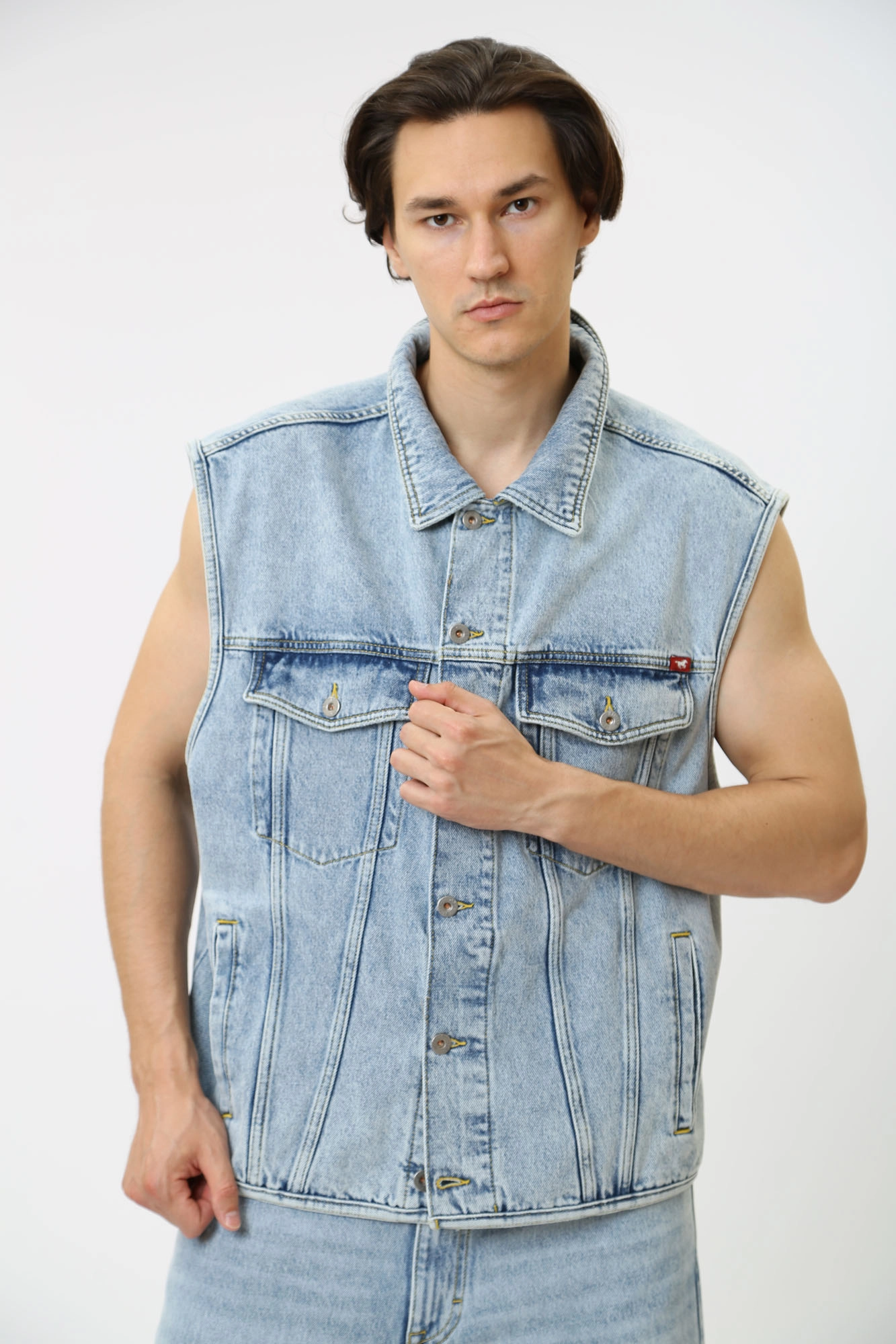 1015160 Жилет джинсовый Mustang Синий