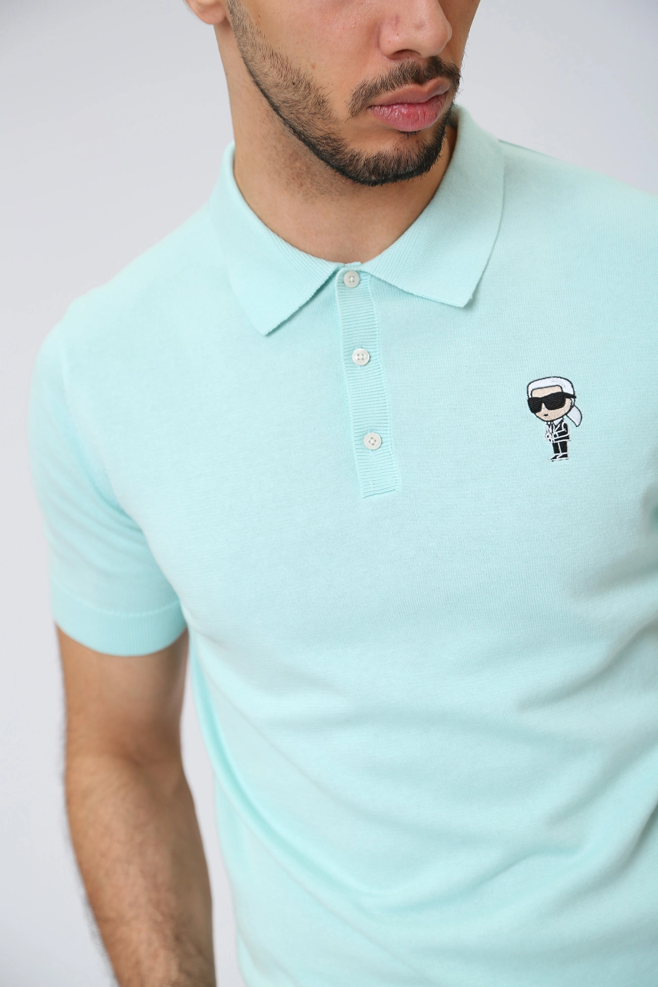 532398_655006 Поло Karl Lagerfeld Зеленый