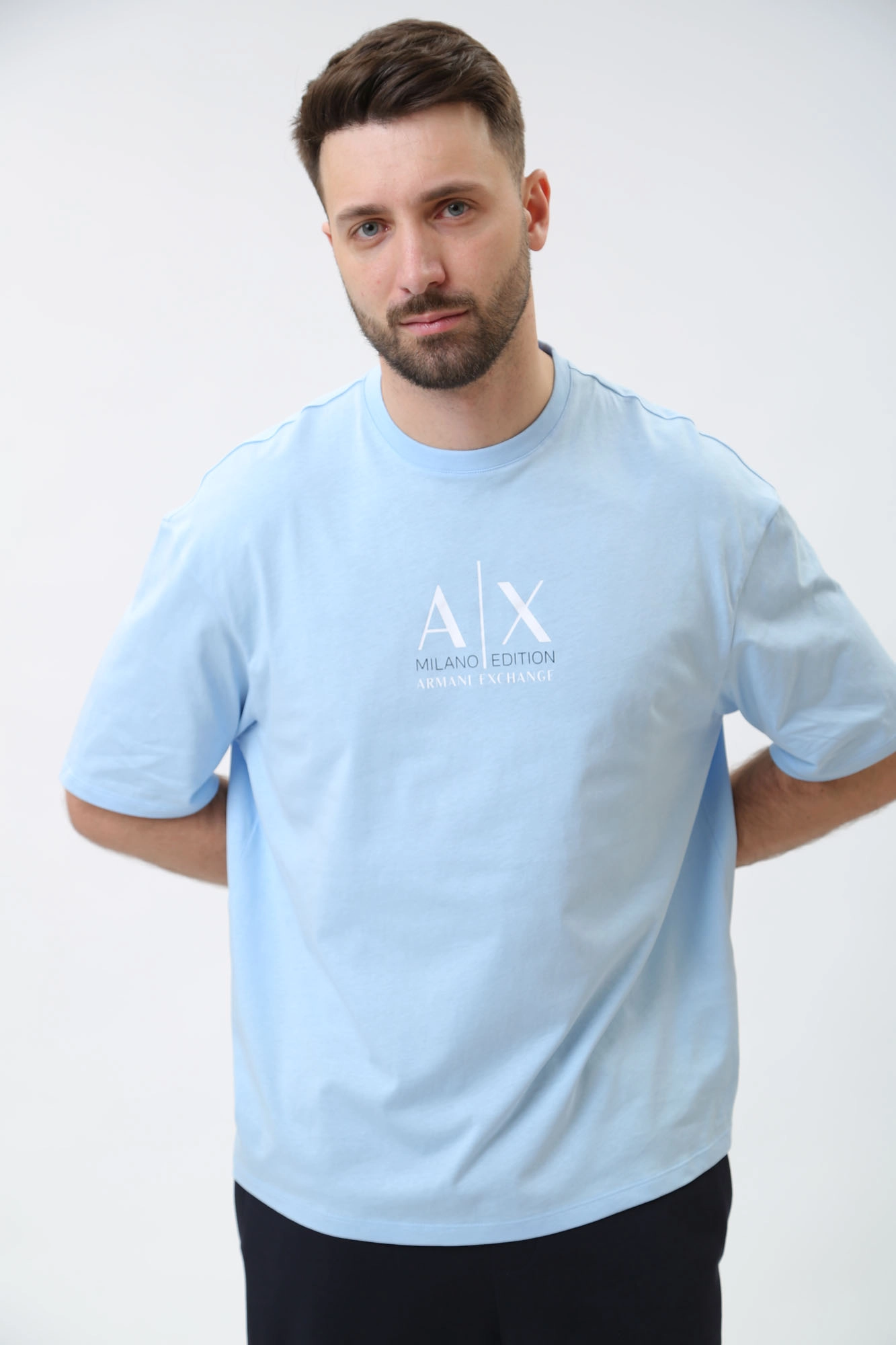 3DZTAB_ZJ3VZ Футболка Armani Exchange Голубой