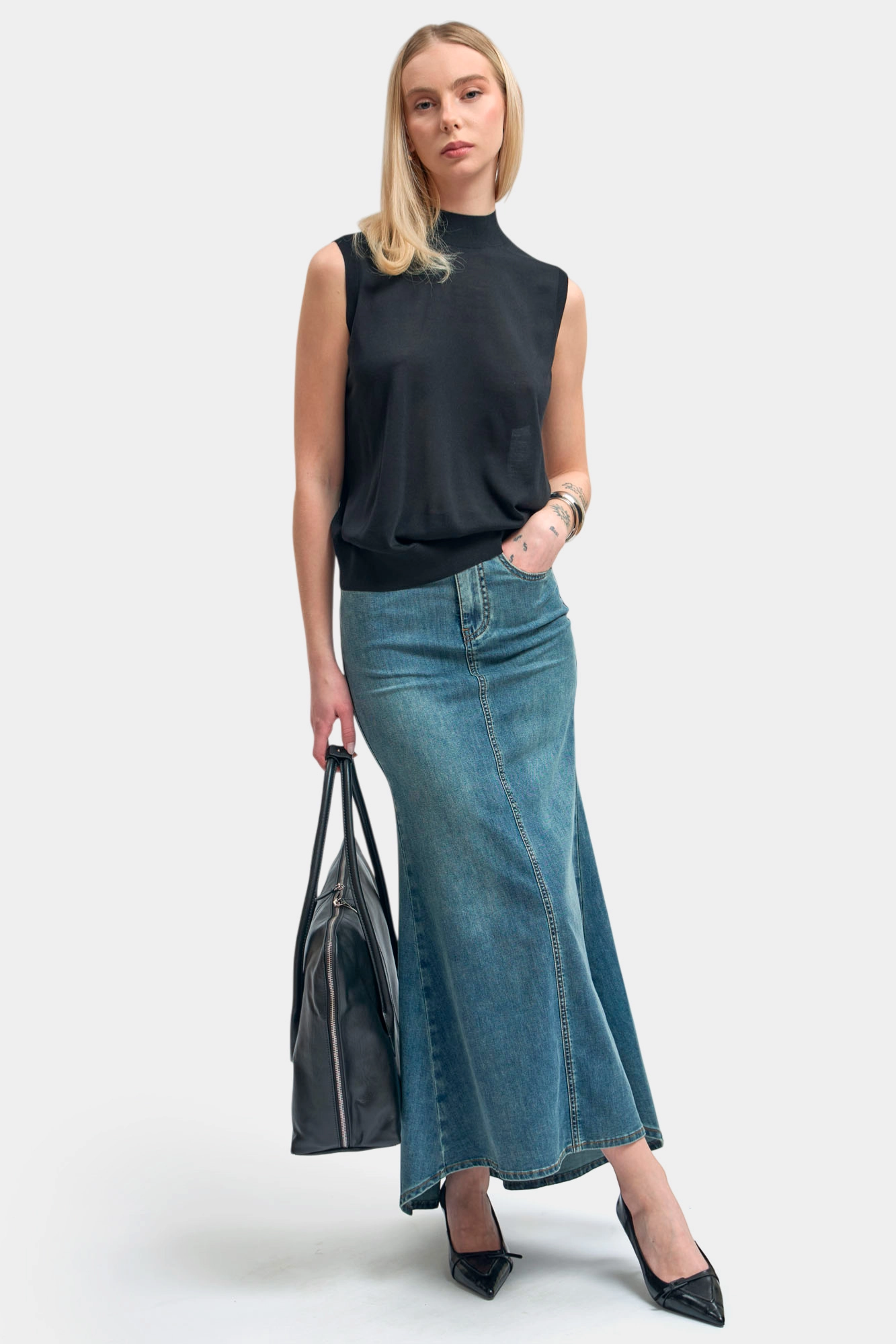 W-261-FT-56-5281A юбка джинсовая the hills