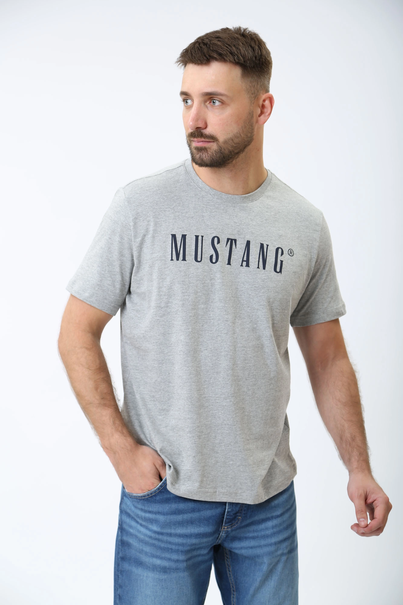 1014695 Футболка Mustang Серый