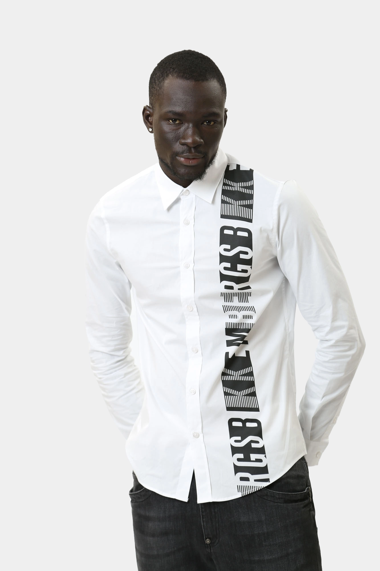 BMS0551 Сорочка Bikkembergs Белый