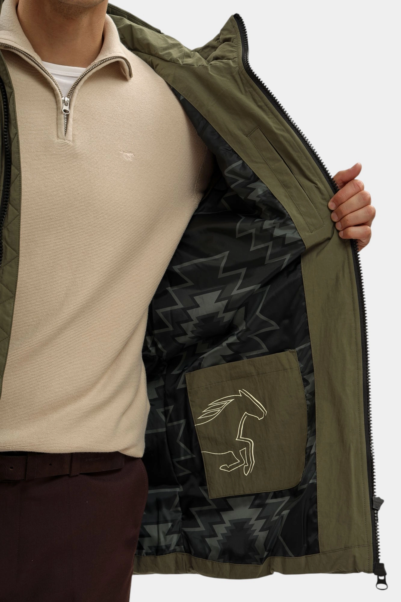 1016896 Куртка тёплая Mustang Зеленый