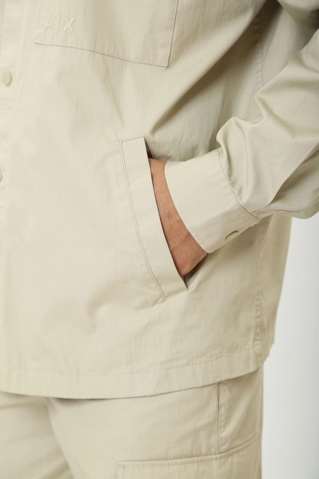 3DZC02_ZN3SZ_1795 Рубашка с длинным рукавом Armani Exchange Бежевый