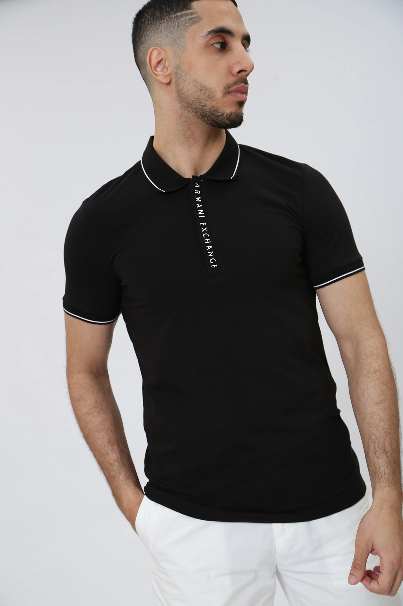 8NZF71_ZJH2Z Поло Armani Exchange Черный