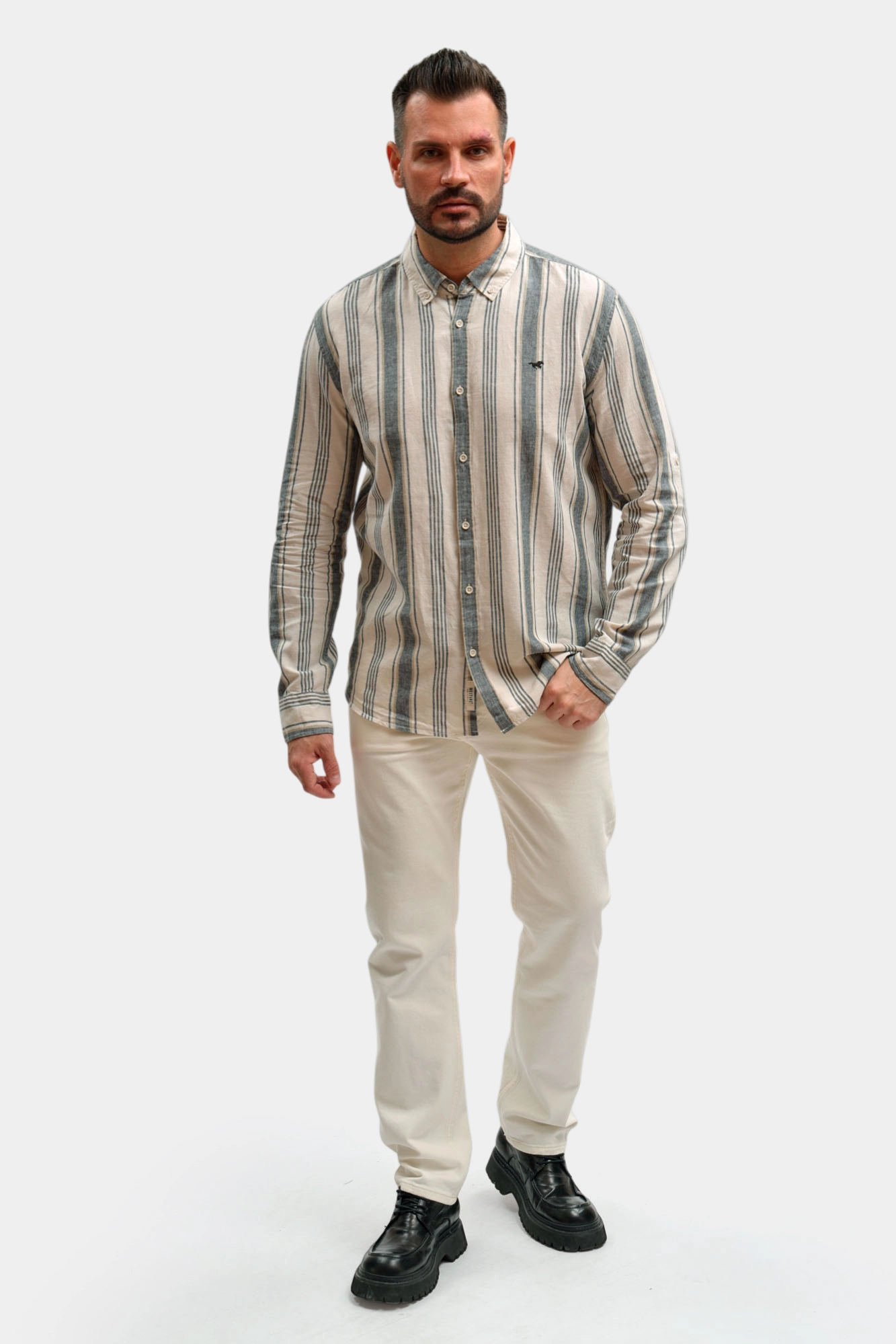 1017540 Рубашка Mustang Черный