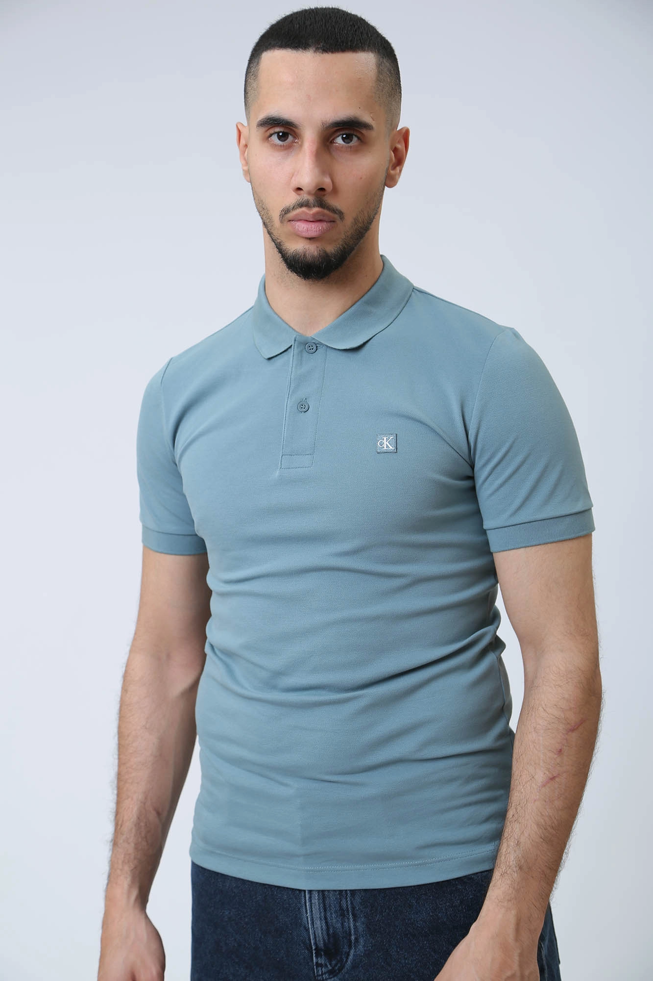 Polo calvin klein azul deals
