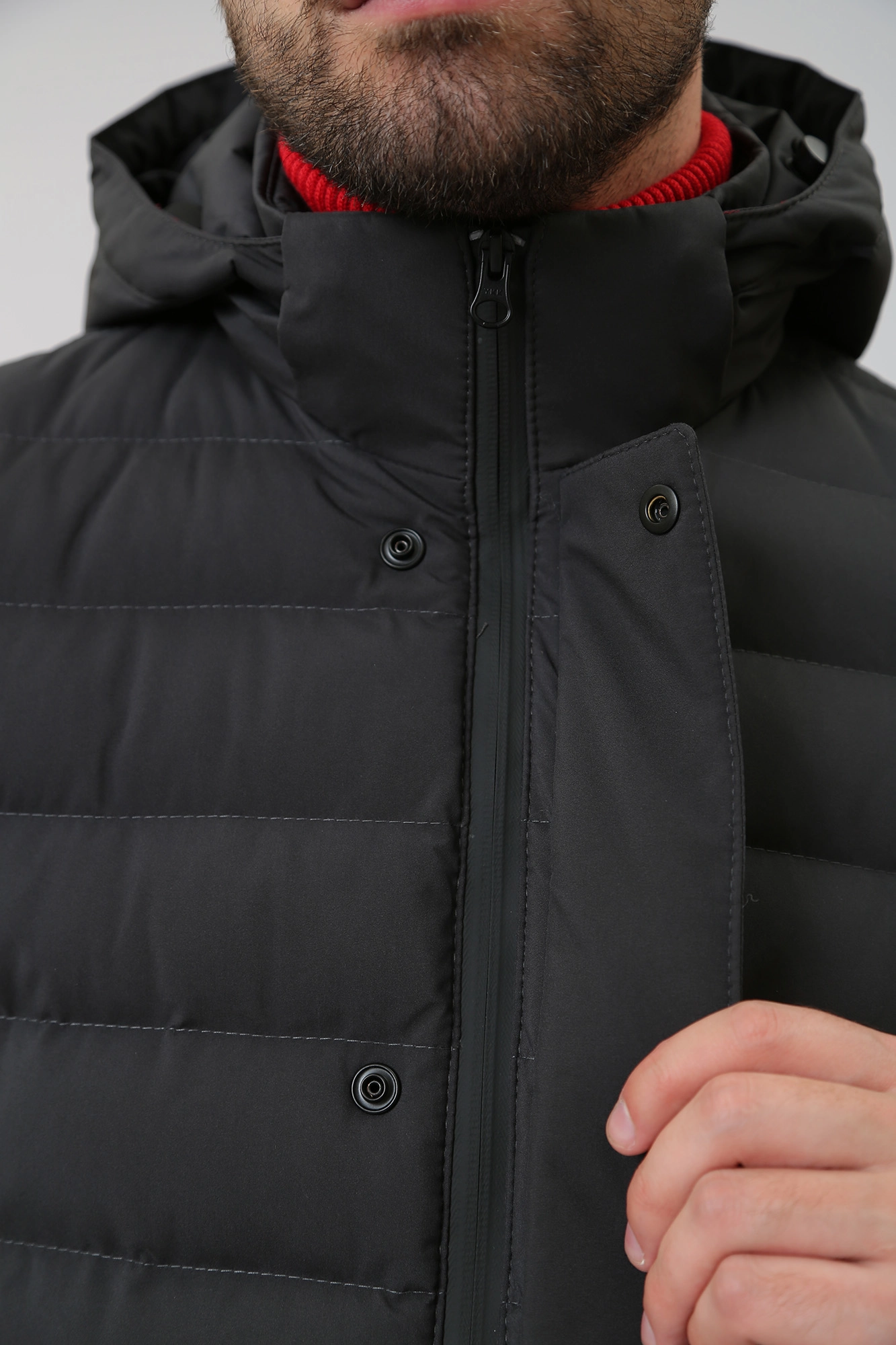 CR1807F23 Пуховик удлиненный Marc Cony Серый