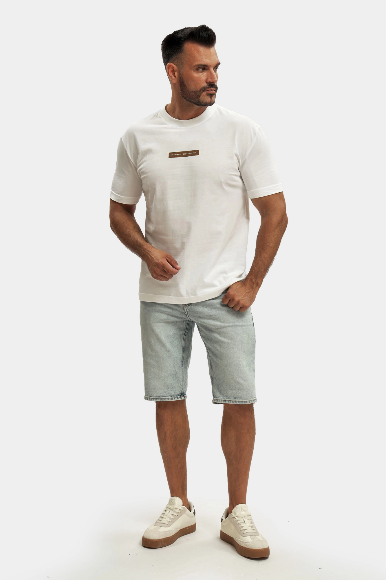 J30J327193 Шорты джинсовые Calvin Klein Jeans Белый