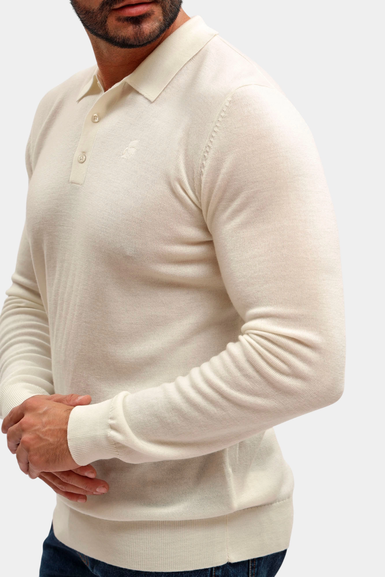 554399_655007 Поло с длинным рукавом Karl Lagerfeld Бежевый