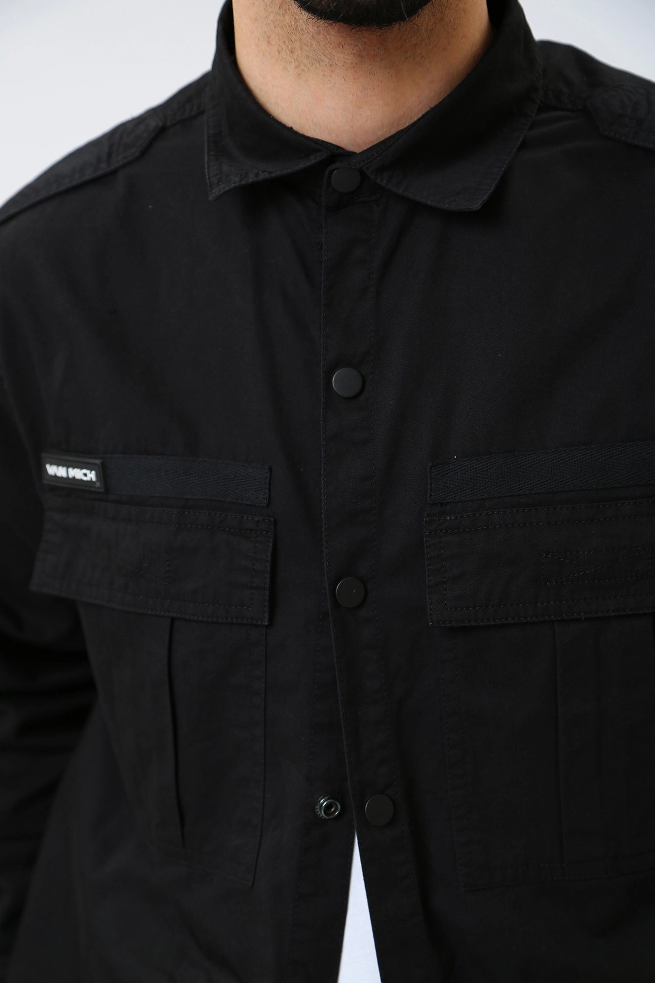 VM-231-46-017 Рубашка с длинным рукавом Van Mich Черный