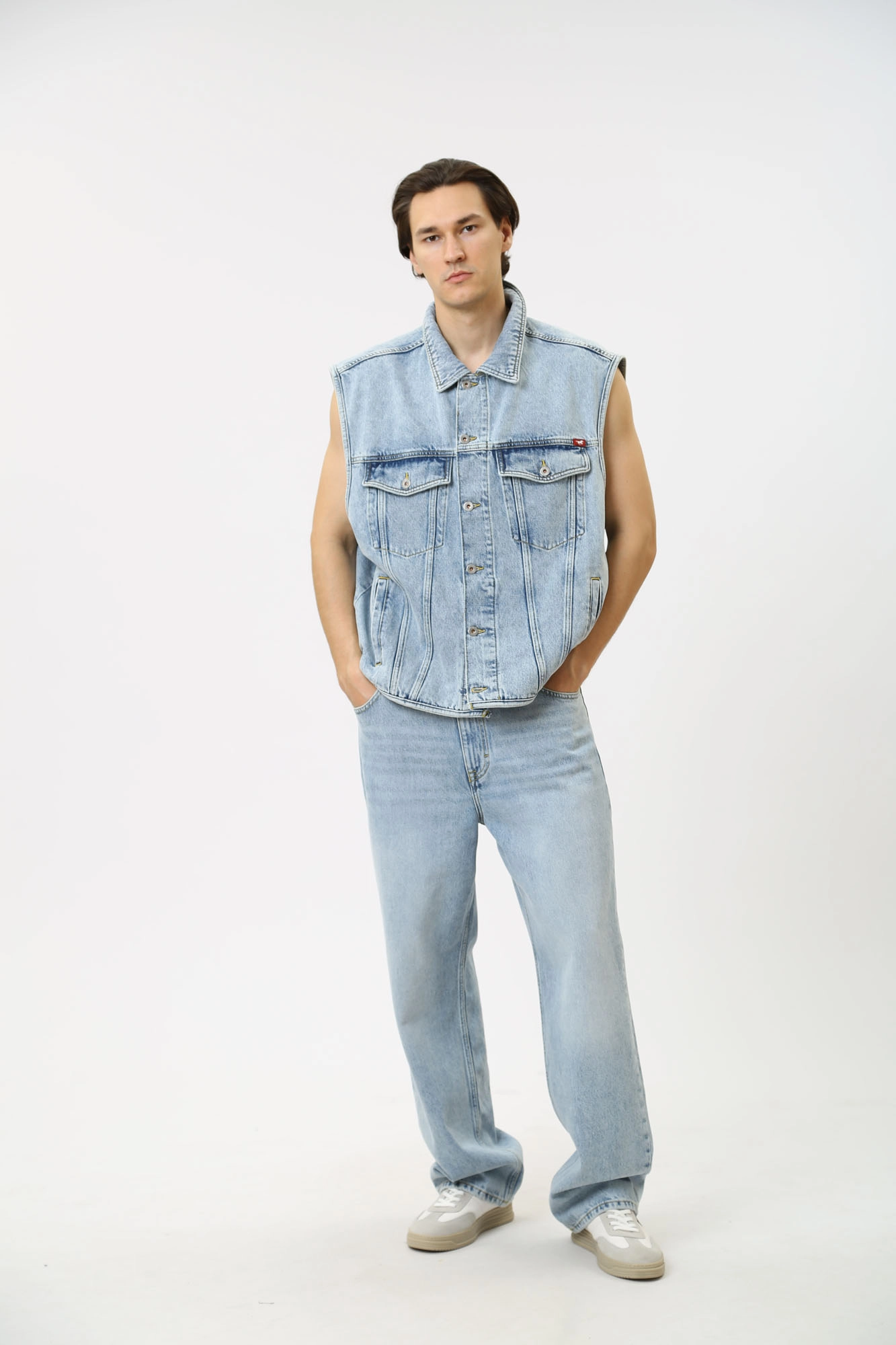 1015160 Жилет джинсовый Mustang Синий