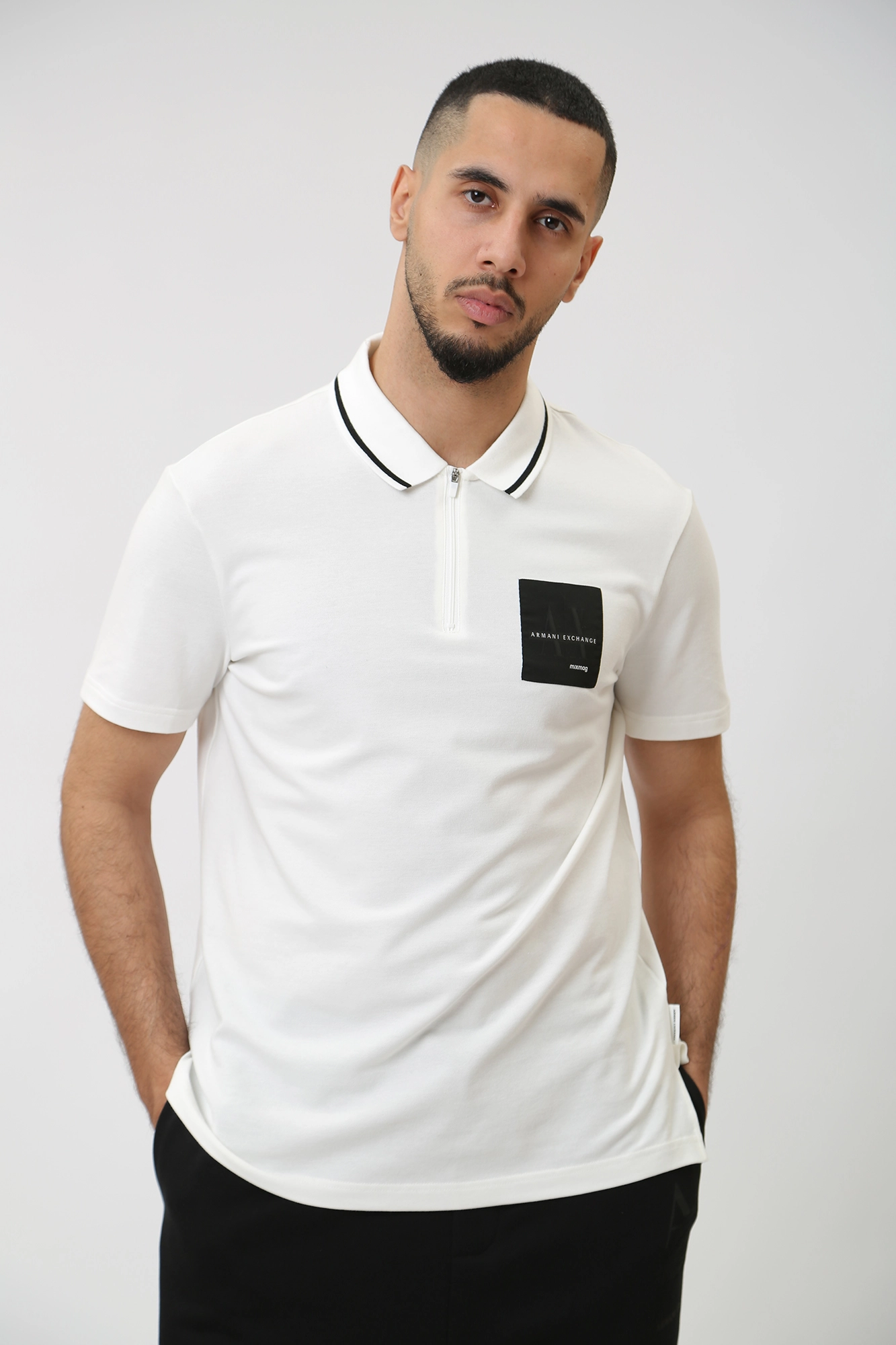 Camisa tipo polo armani exchange hotsell
