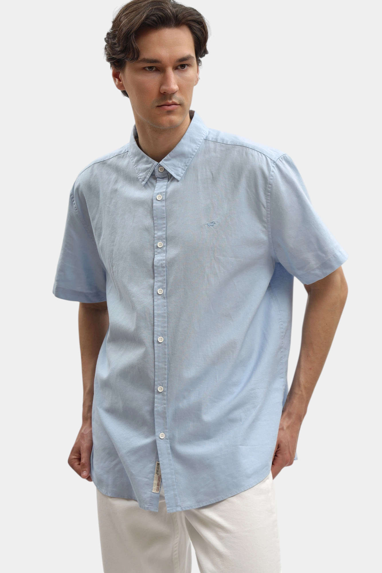 1017845 Рубашка Mustang Голубой