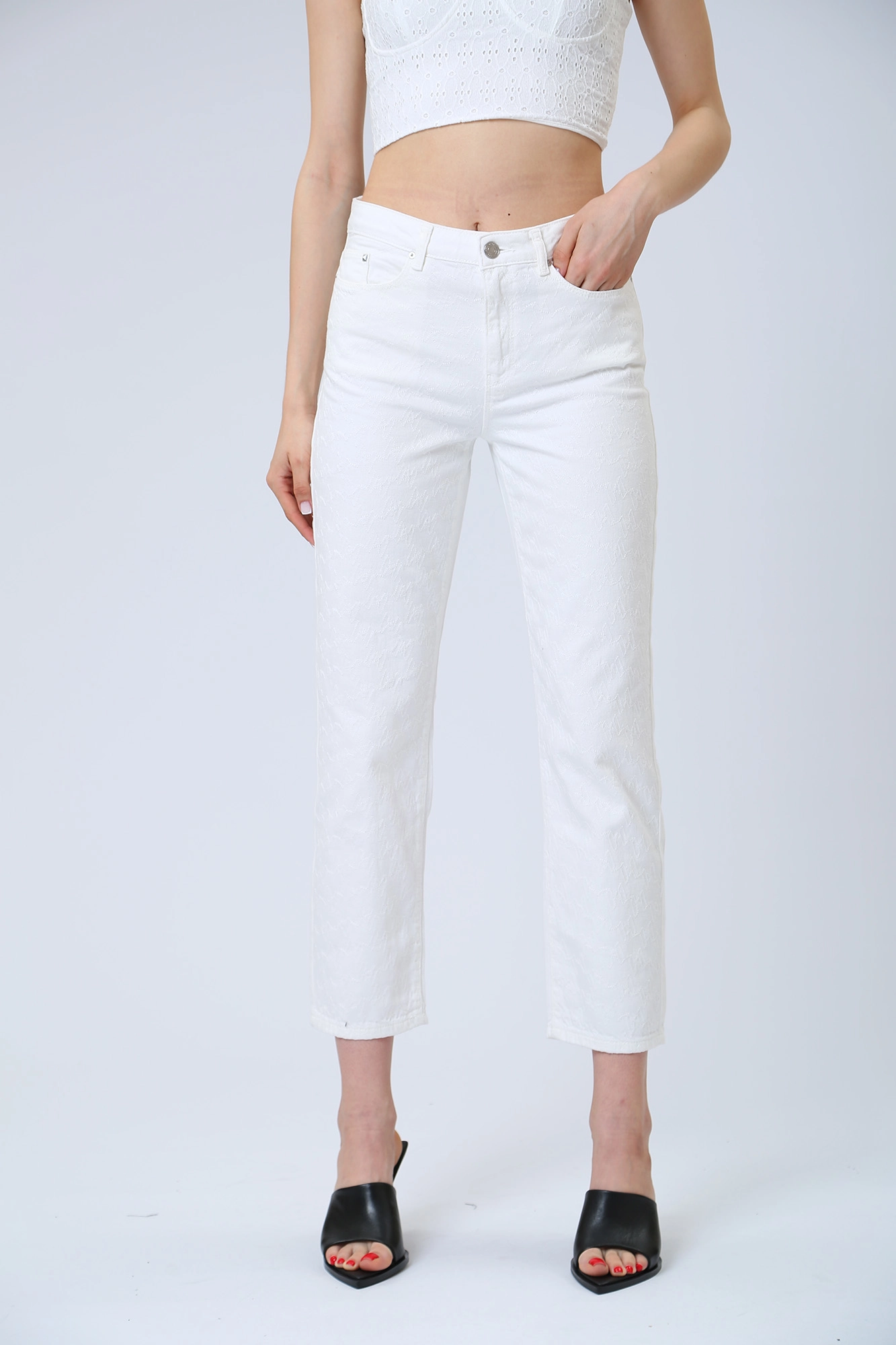 231W1111 брюки джинсовые karl lagerfeld 