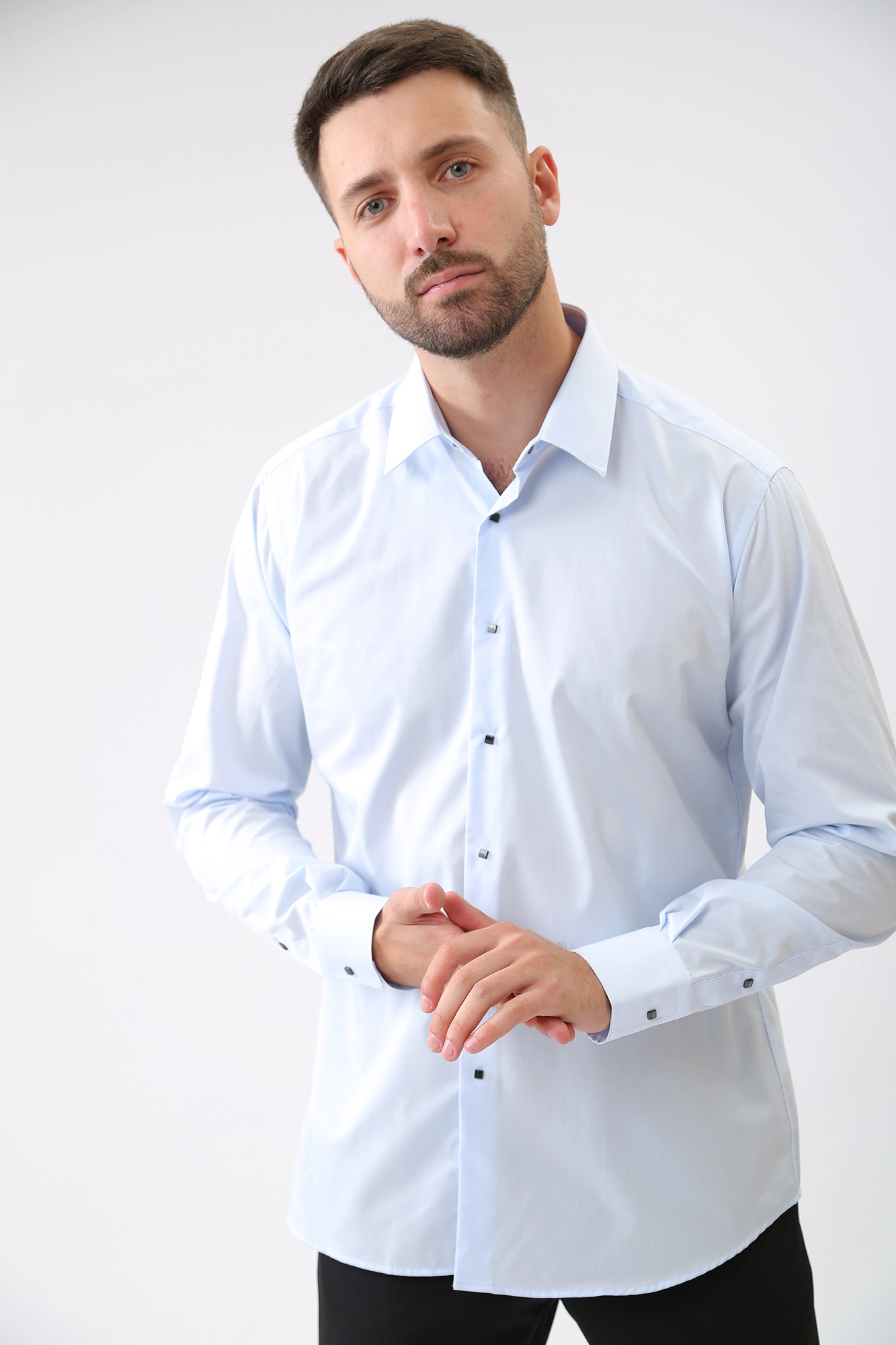 500699_605000 Сорочка д/р Karl Lagerfeld Голубой