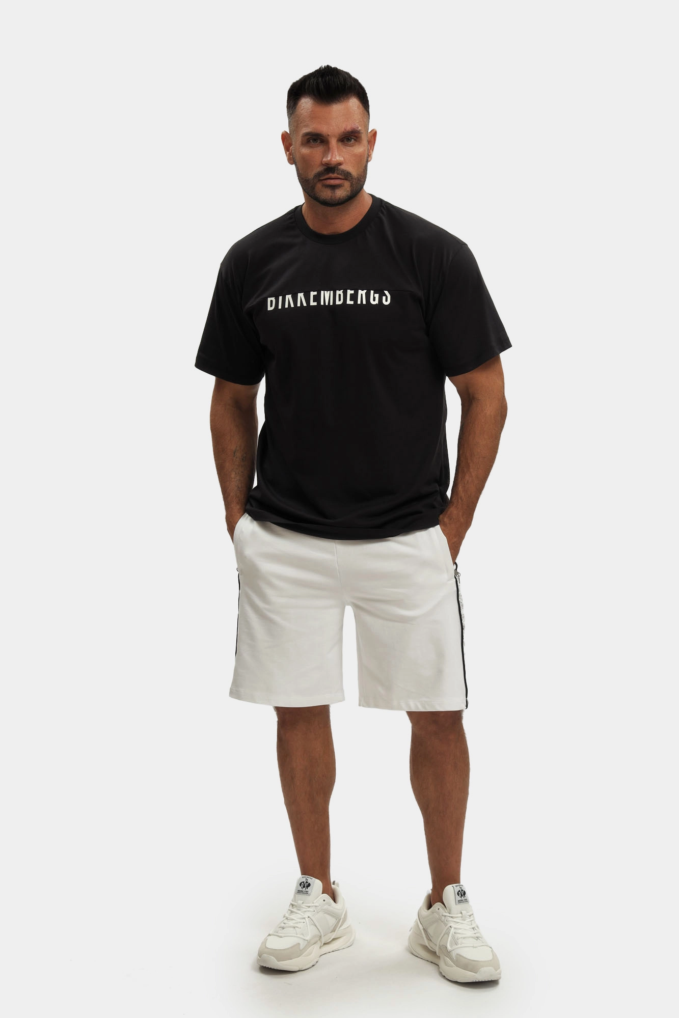 BMF0843 Шорты трикотажные Bikkembergs Белый