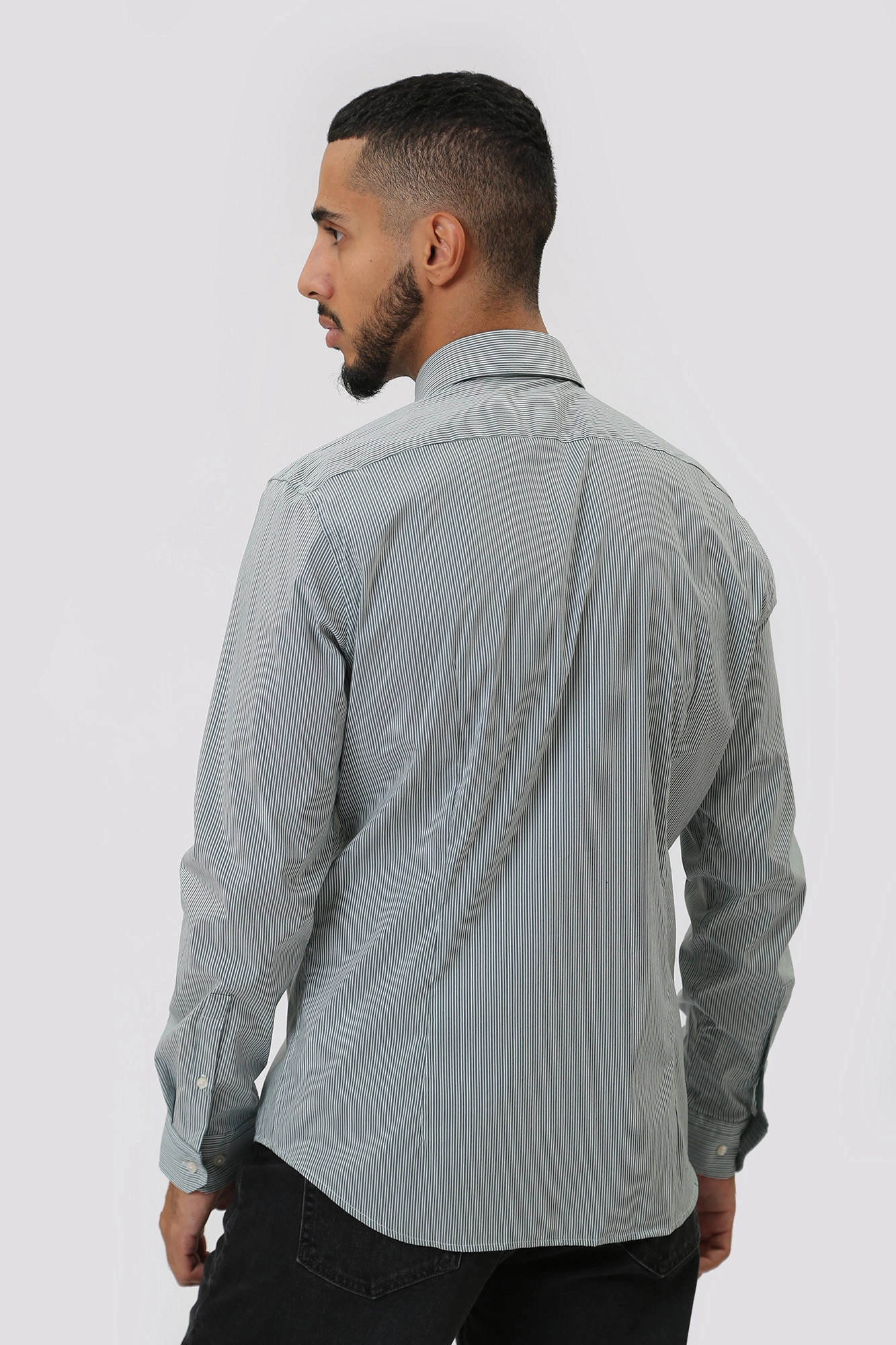 30038636_10016543 Сорочка д/р Strellson Зеленый