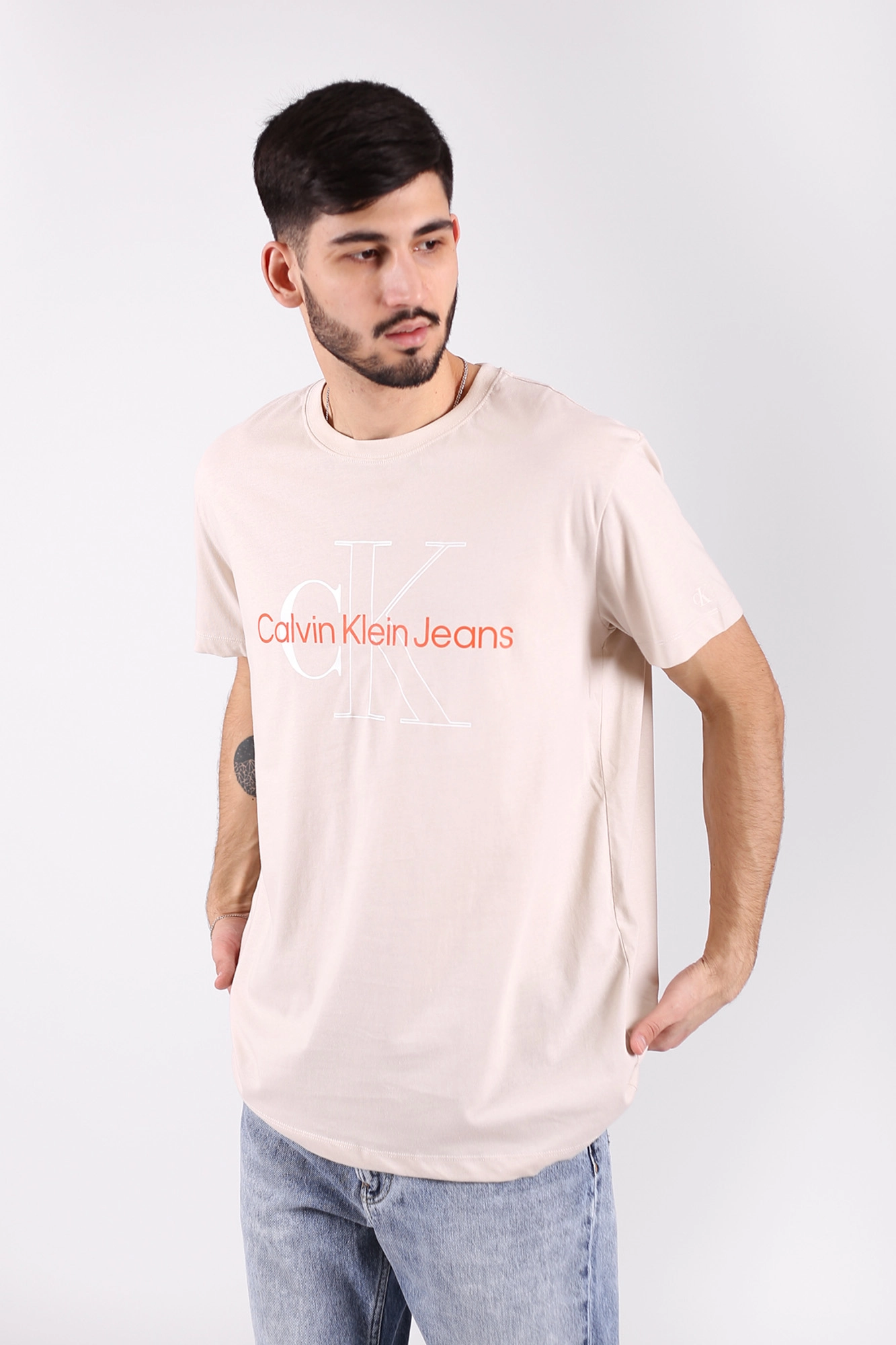 J30J320743 Футболка Calvin Klein Jeans Бежевый