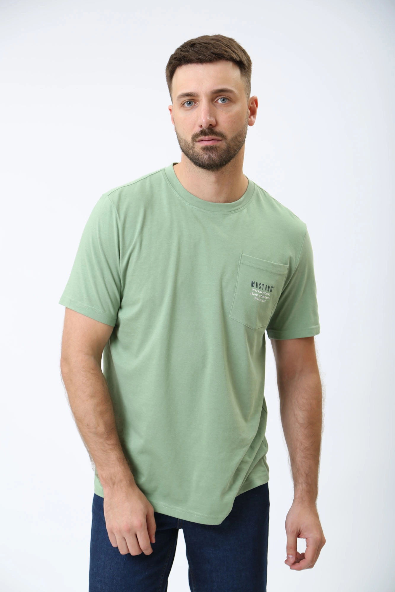 1014941 Футболка Mustang Зеленый