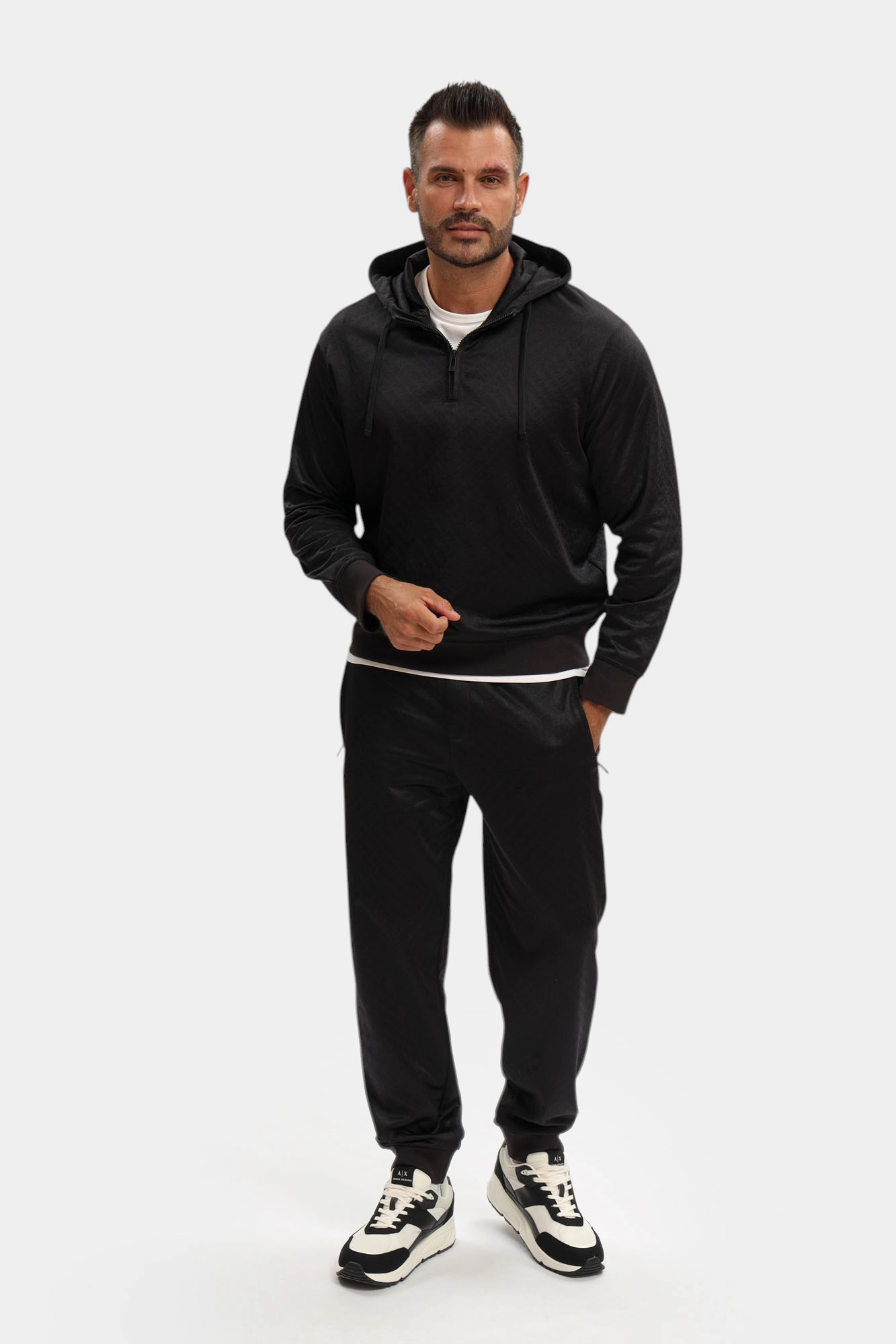 XM001355_AF16259 Толстовка с капюшоном Armani Exchange Черный