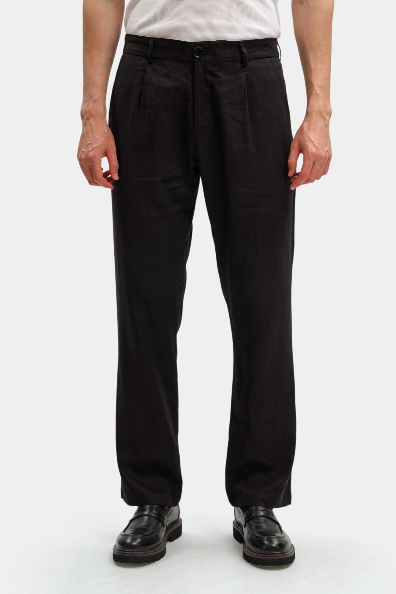 BMP1412 Брюки льняные Bikkembergs Черный