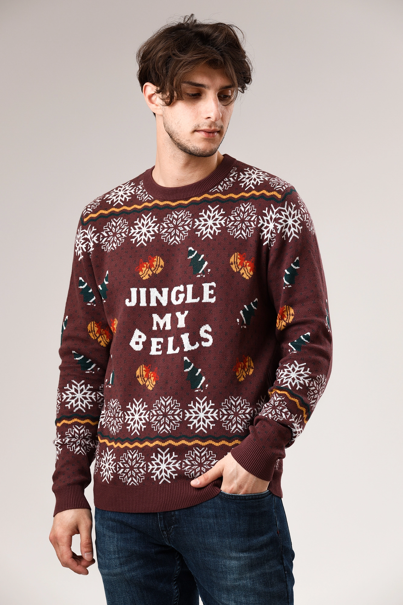12197556 Свитер Jack & Jones Бордовый