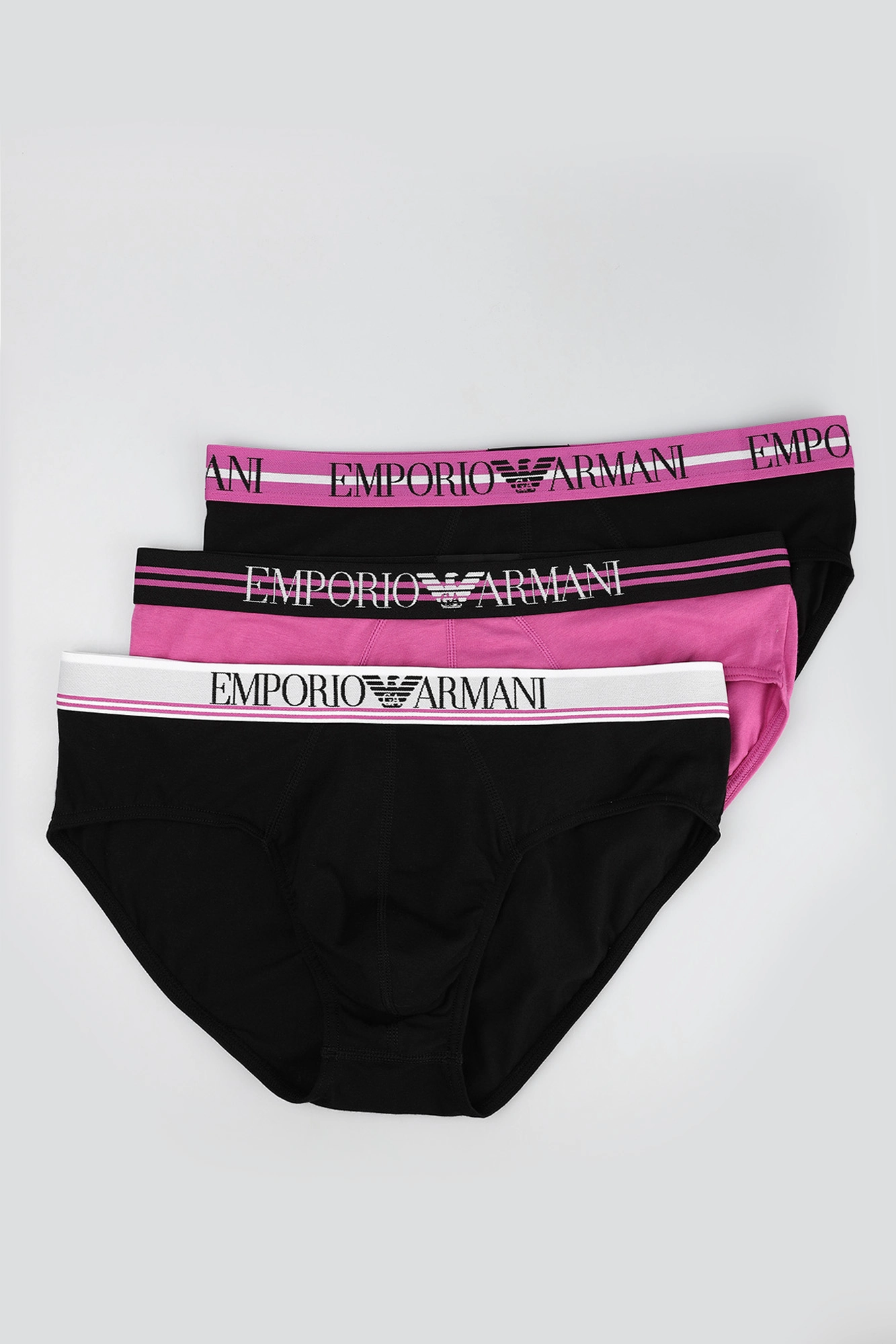 111734_2R723 Комплект трусов 3 шт. Emporio Armani Черный