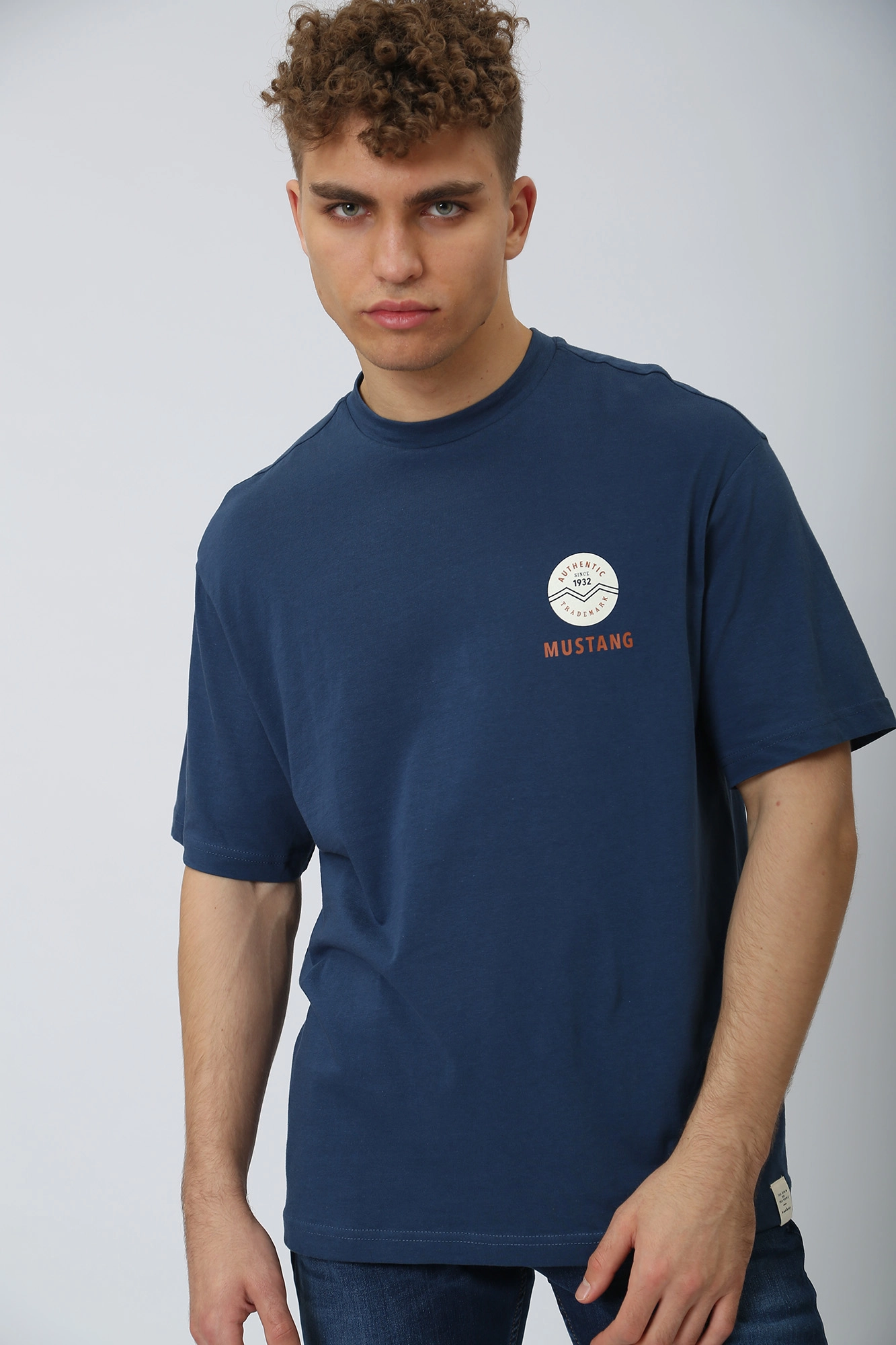 1013123 Футболка Mustang Синий