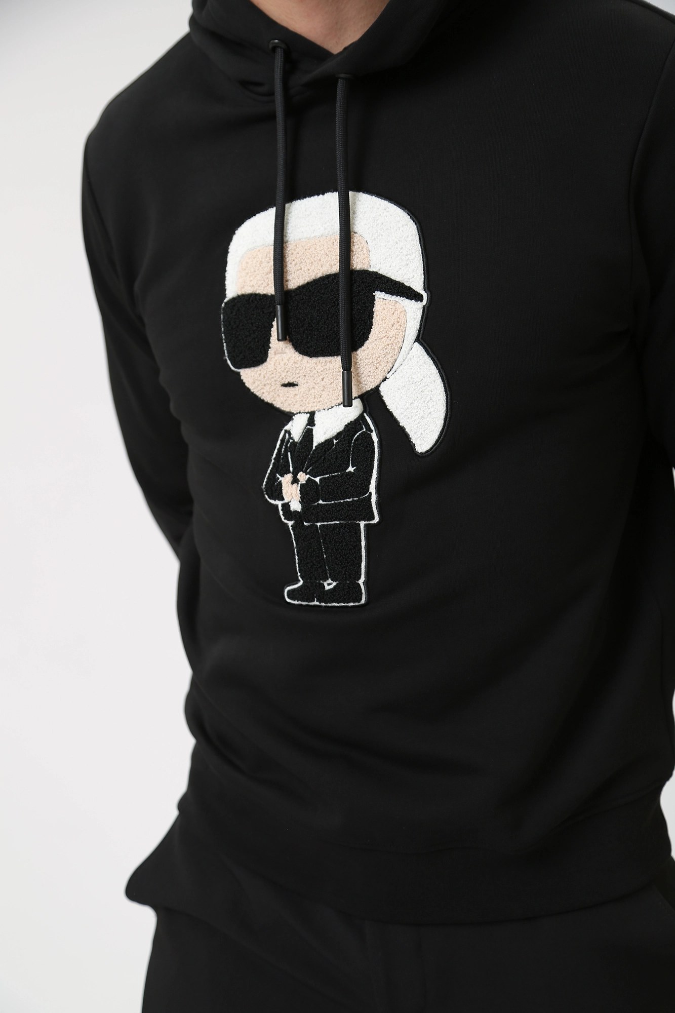 Karl lagerfeld black hoodie shop