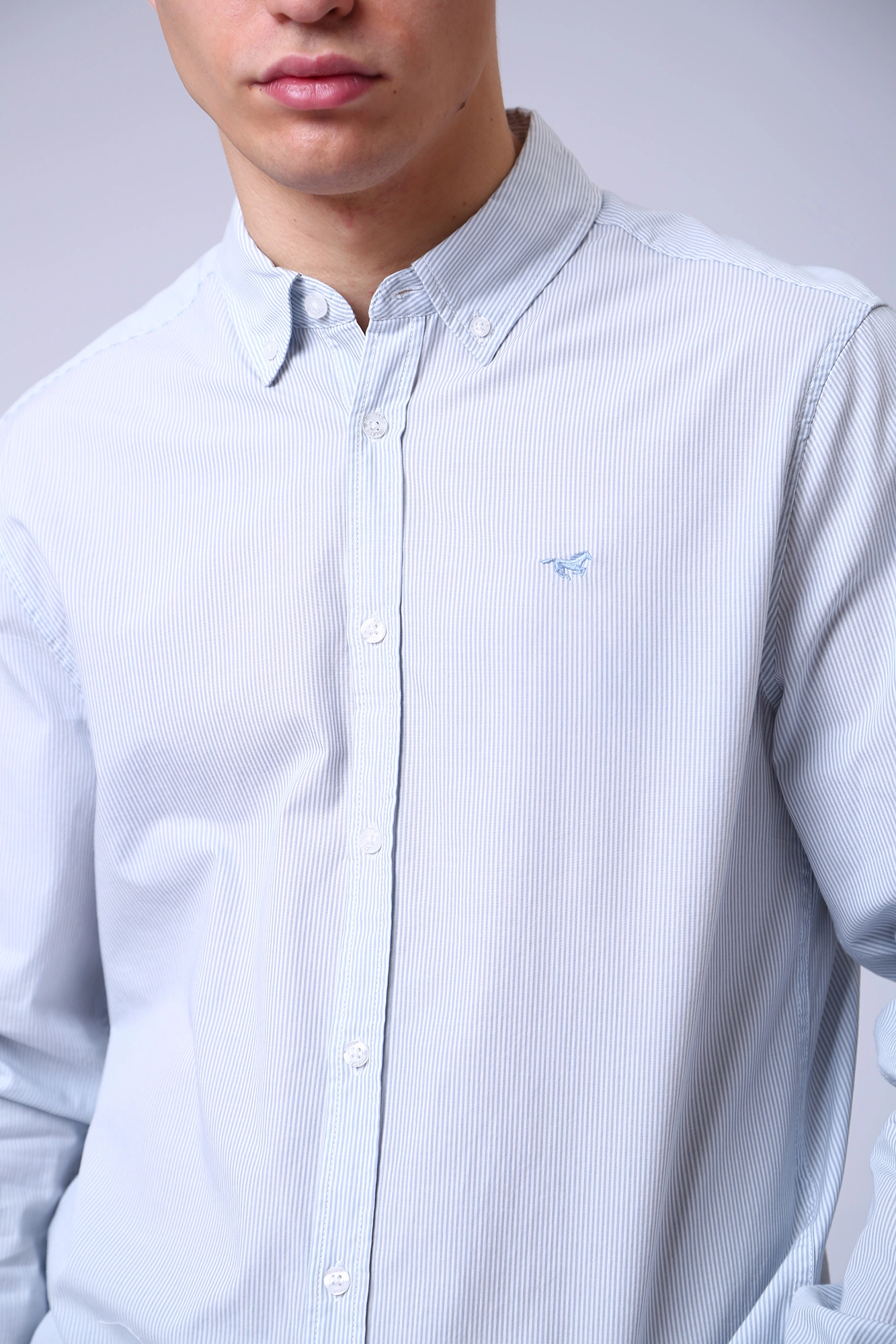 1012808 Рубашка Mustang Голубой