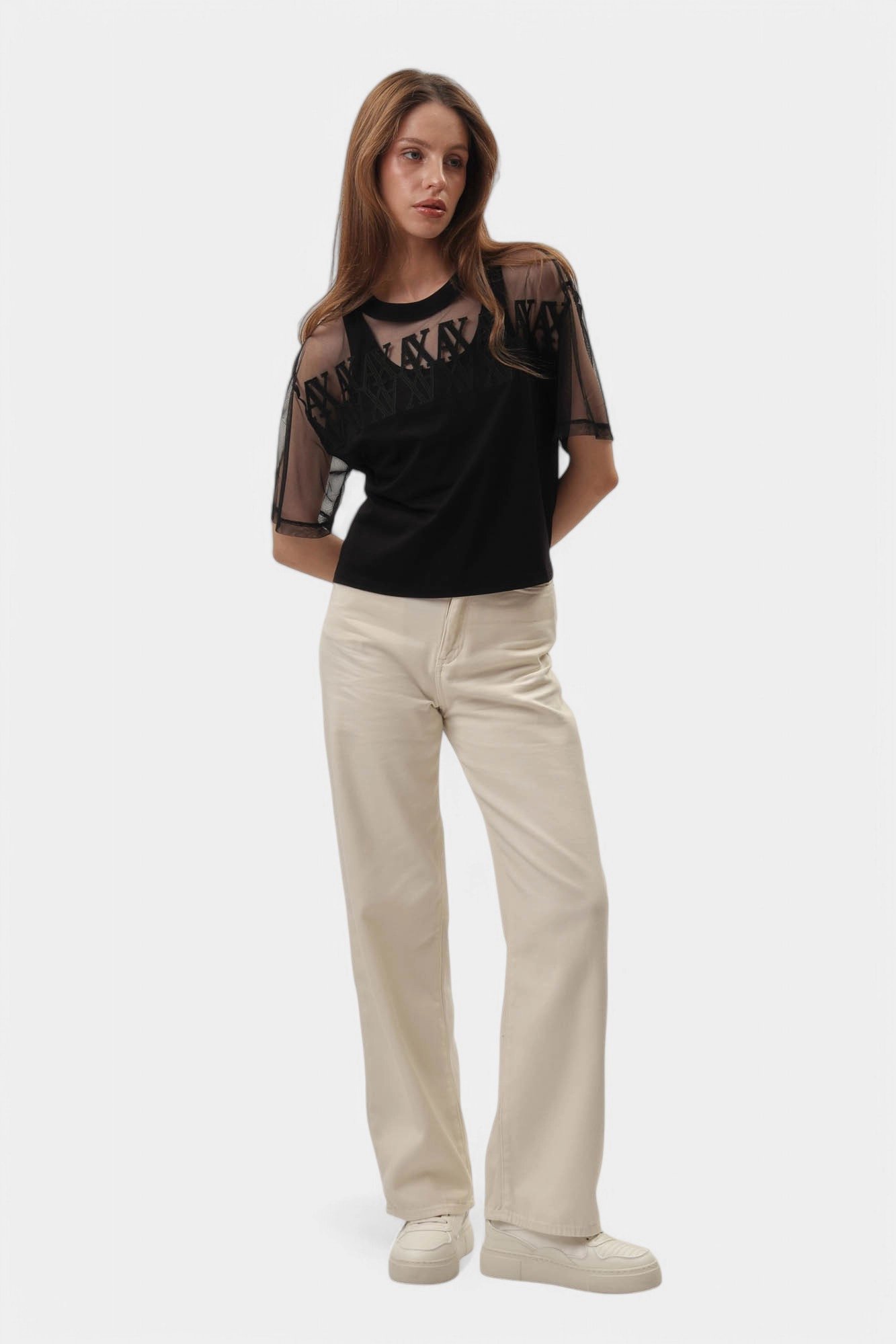 XW000516_AF10359 кроп-топ armani exchange 