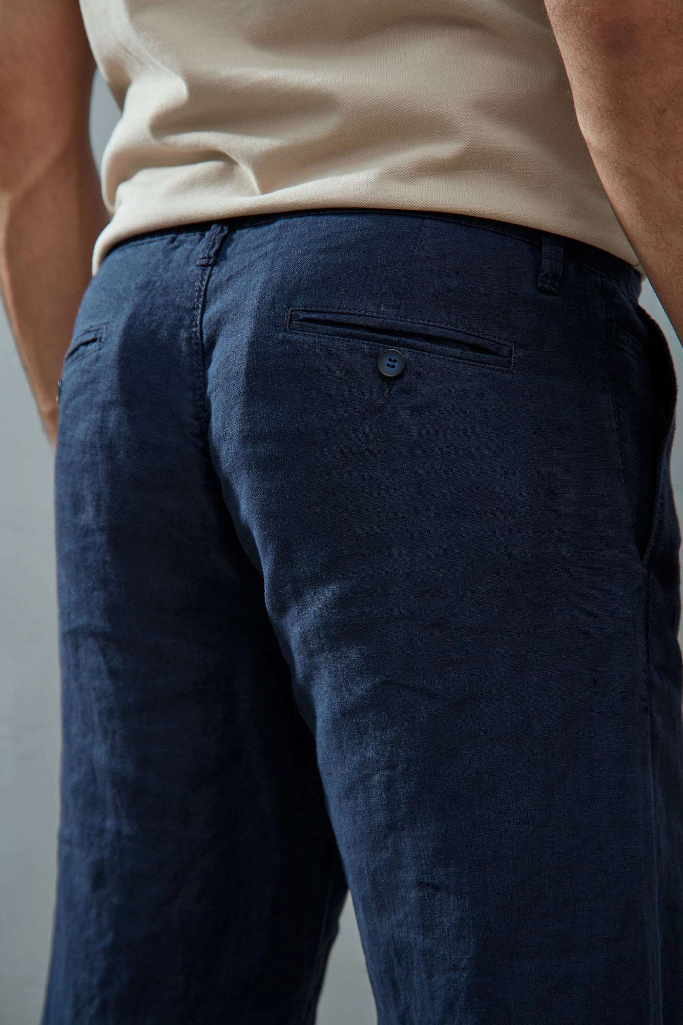 VM-OMA-55-009 Брюки льняные Van Mich Синий