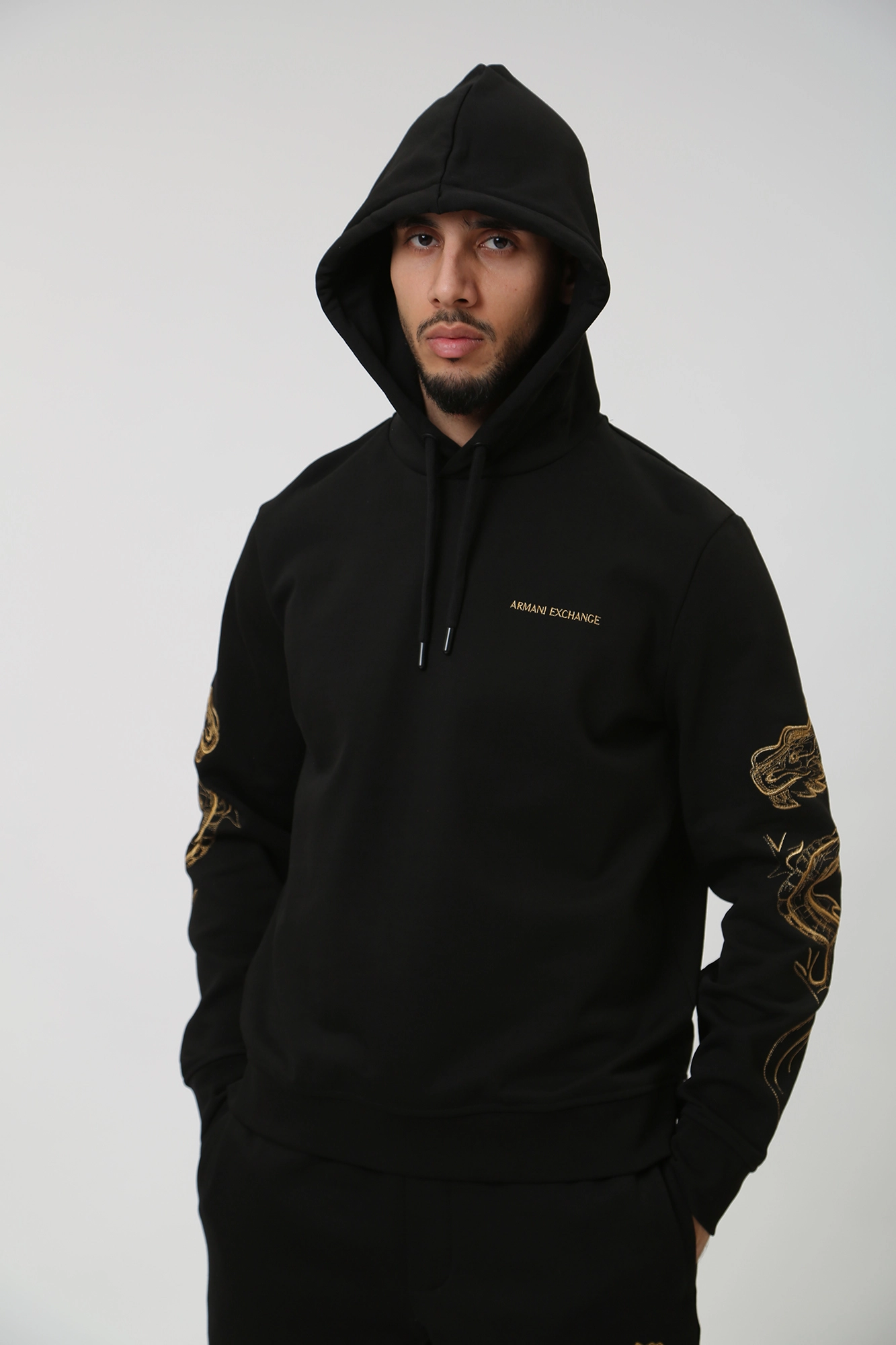 Black hoodie armani 2025
