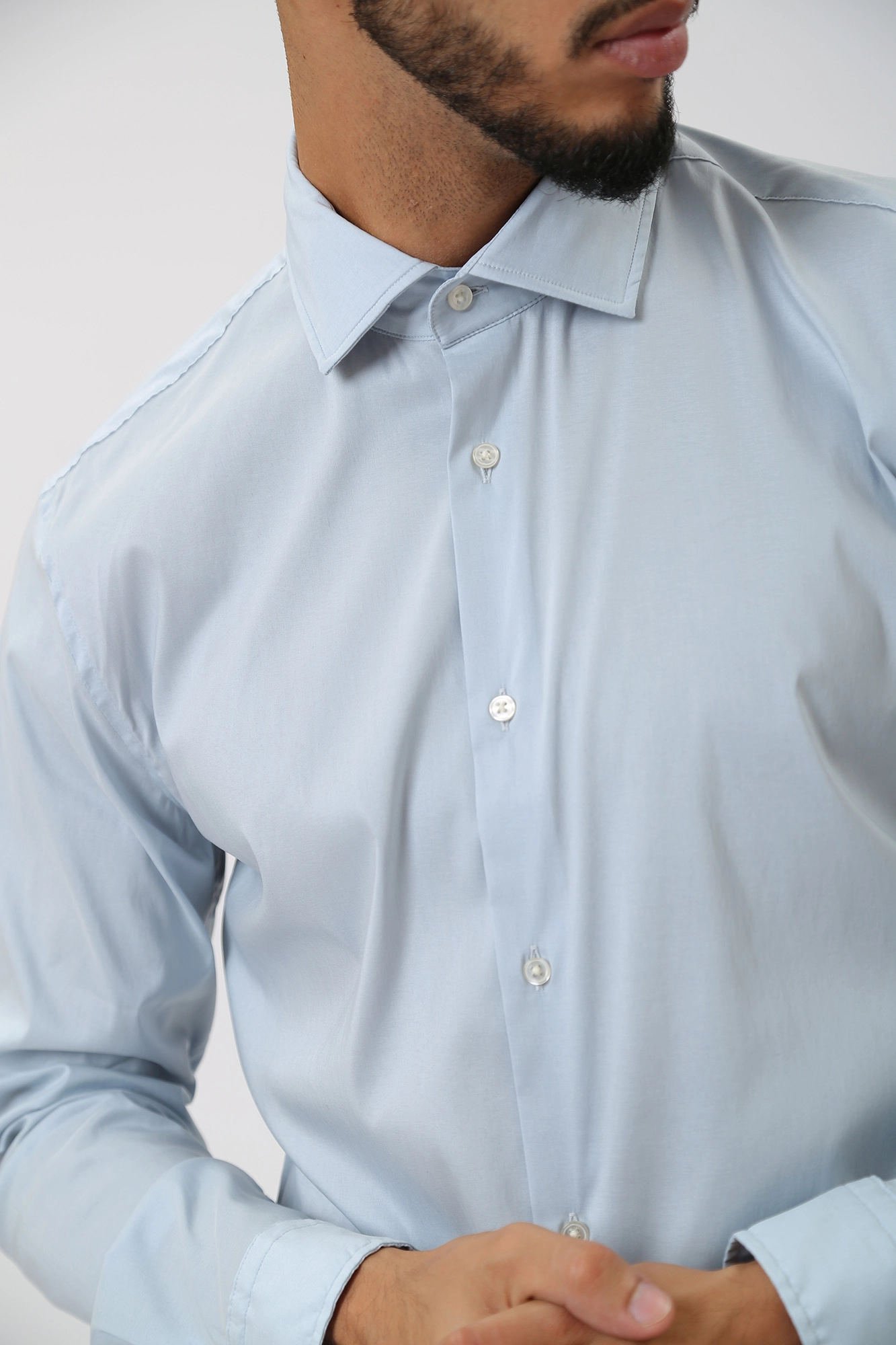 30038632_10016539 Сорочка д/р Strellson Синий