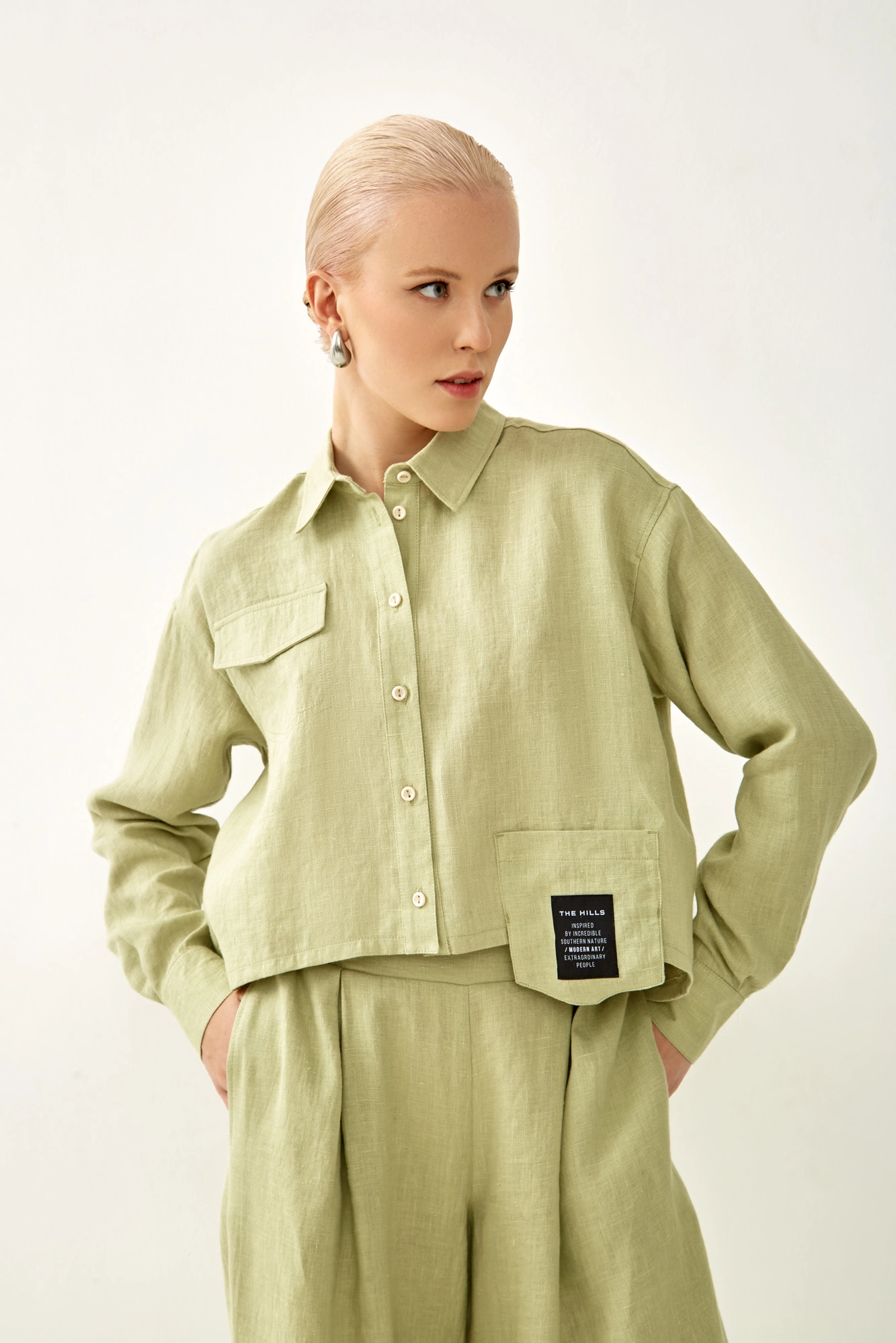 W-241-M-56-1056 укороченная рубашка the hills