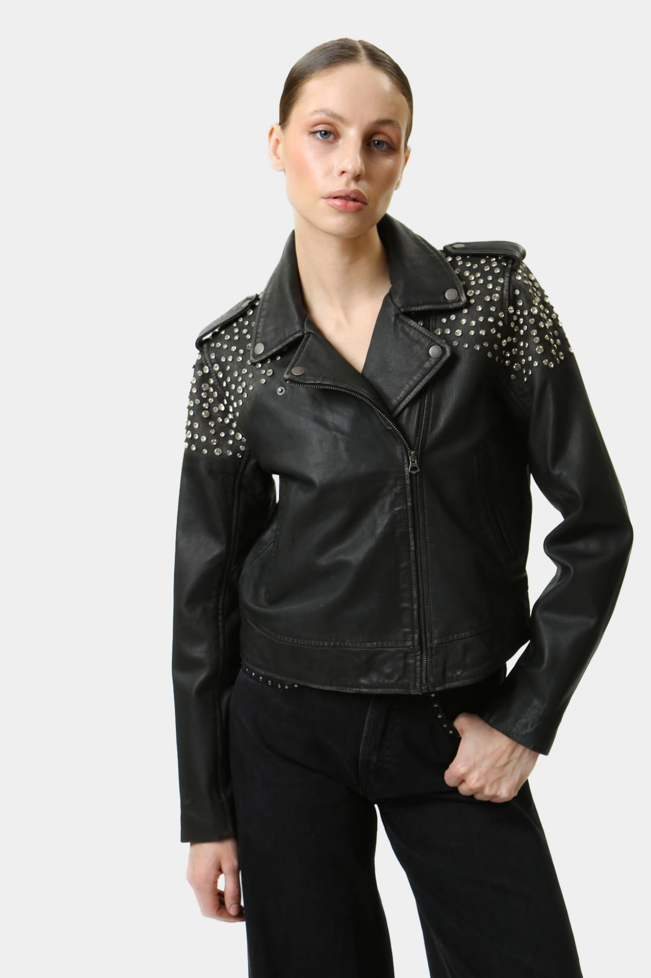 PL402523 куртка кожаная pepe jeans 