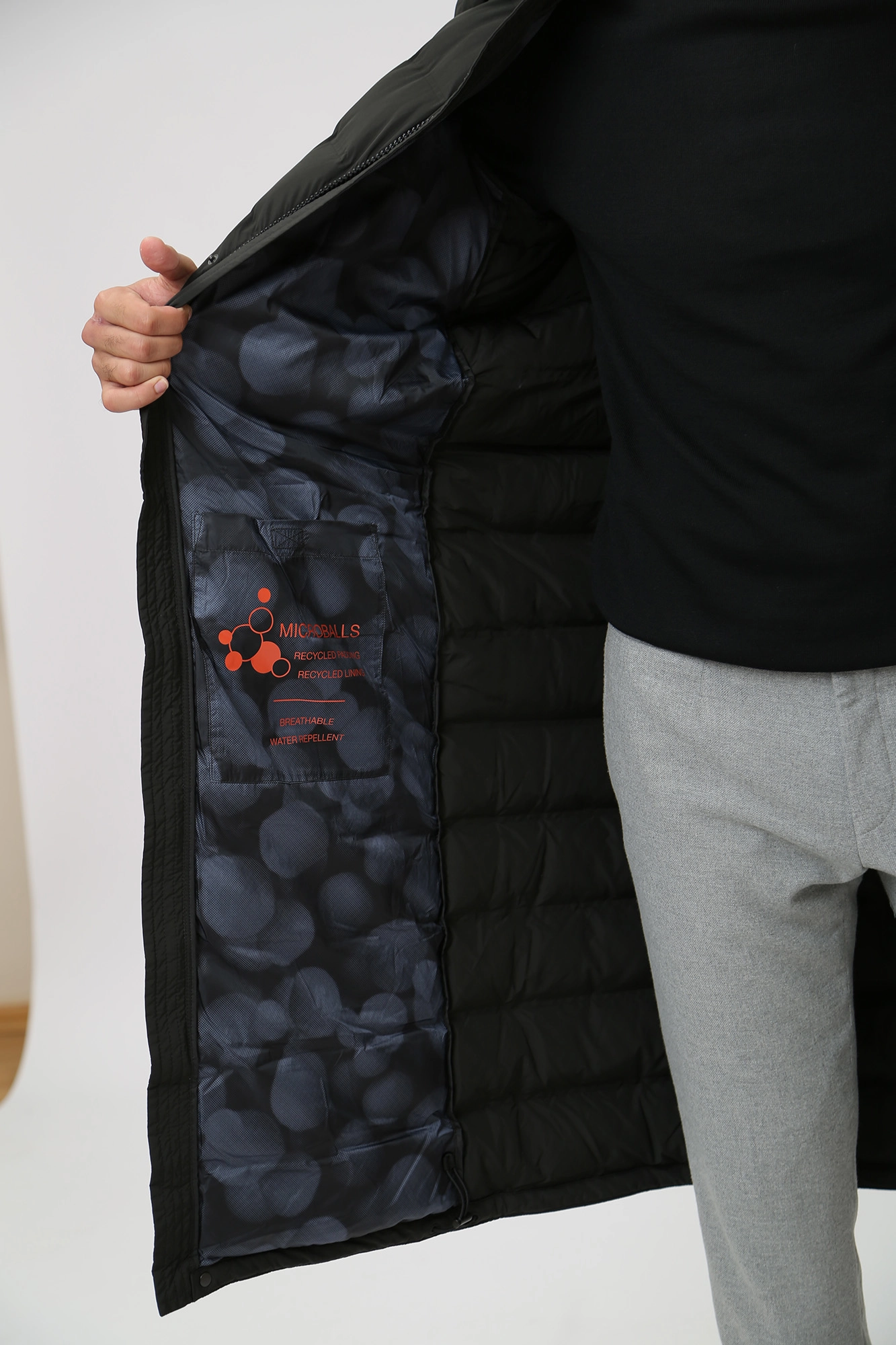 M3629LT2961F Пуховик длинный Geox Черный