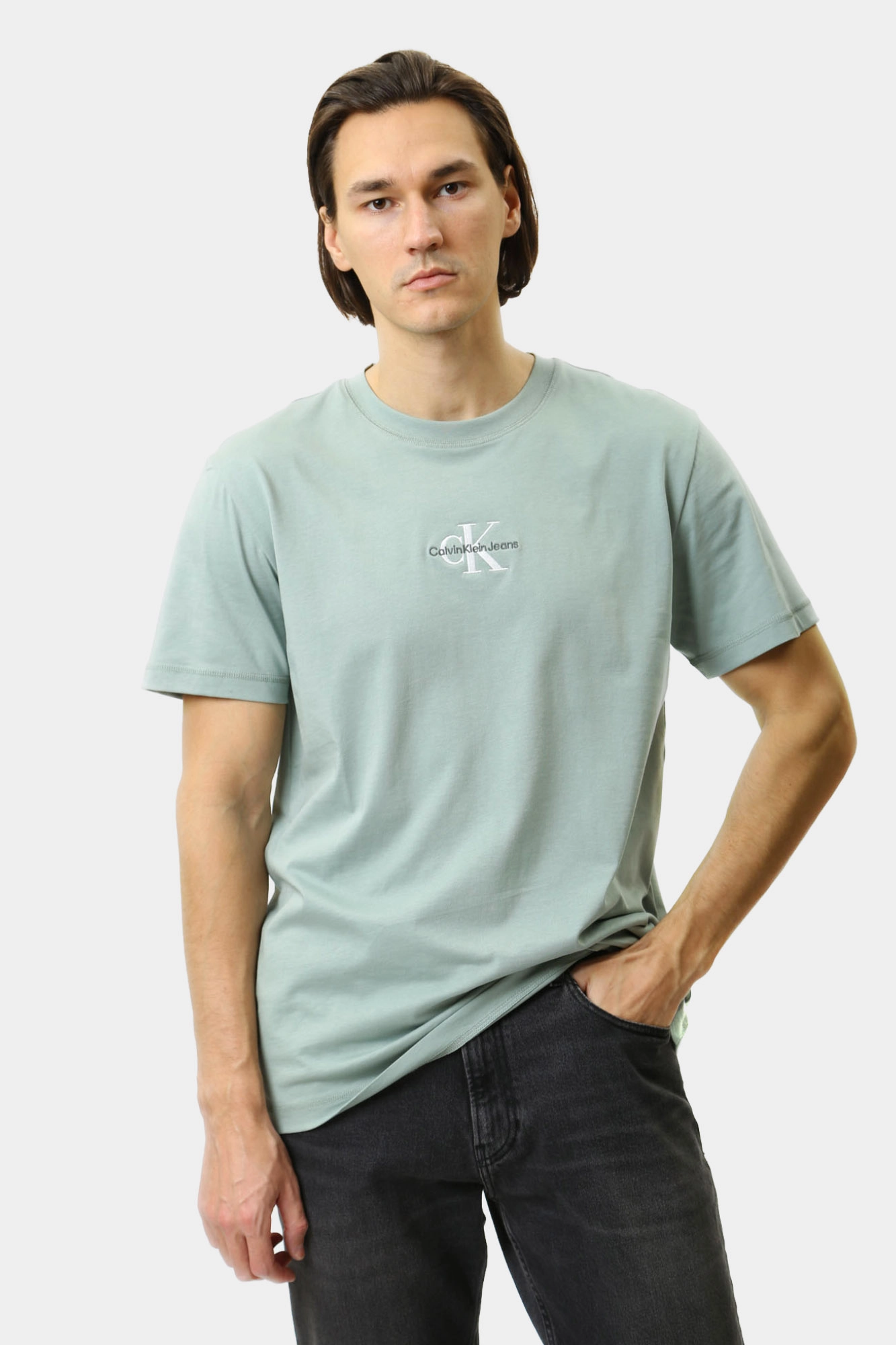 J30J325649 Футболка Calvin Klein Jeans Зеленый